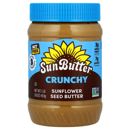 SunButter, Sunflower Seed Butter, Crunchy, 16 oz (454 g) - Image 1
