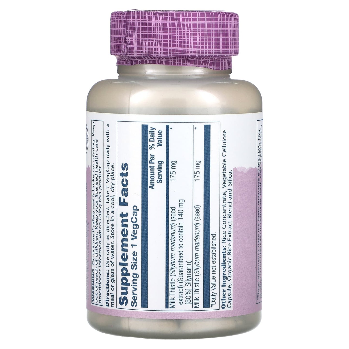 Solaray, Vital Extracts, Milk Thistle, 120 VegCaps - Image 2