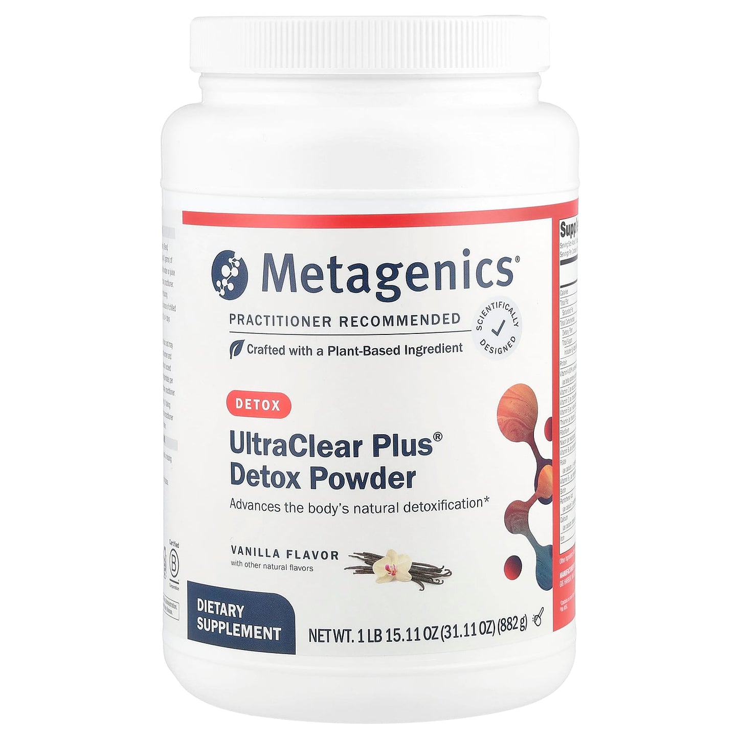 Metagenics, UltraClear Plus® Detox Powder, Vanilla, 31.11 oz (882 g) - Image 1