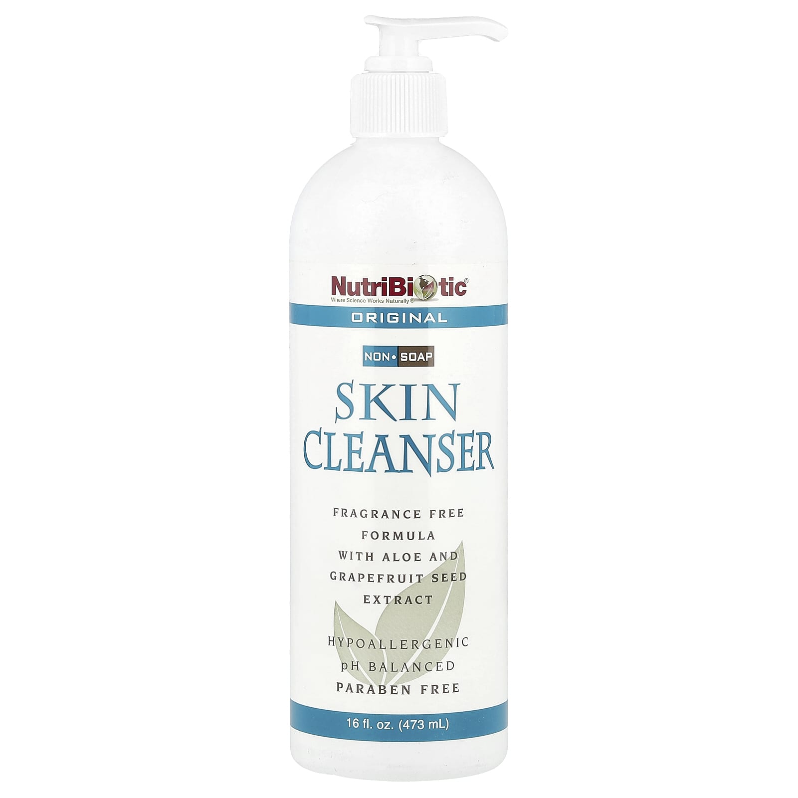 NutriBiotic, Skin Cleanser, Non-Soap, Original, Fragrance Free , 16 fl oz (473 ml) - Image 1