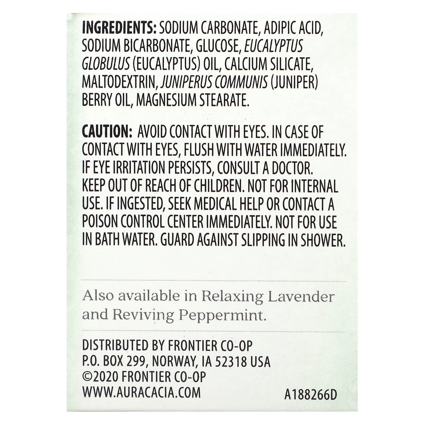 Eucalyptus Aromatherapy Shower Tablets by Aura Cacia - 3 Tablets (1 oz Each) - Image 2