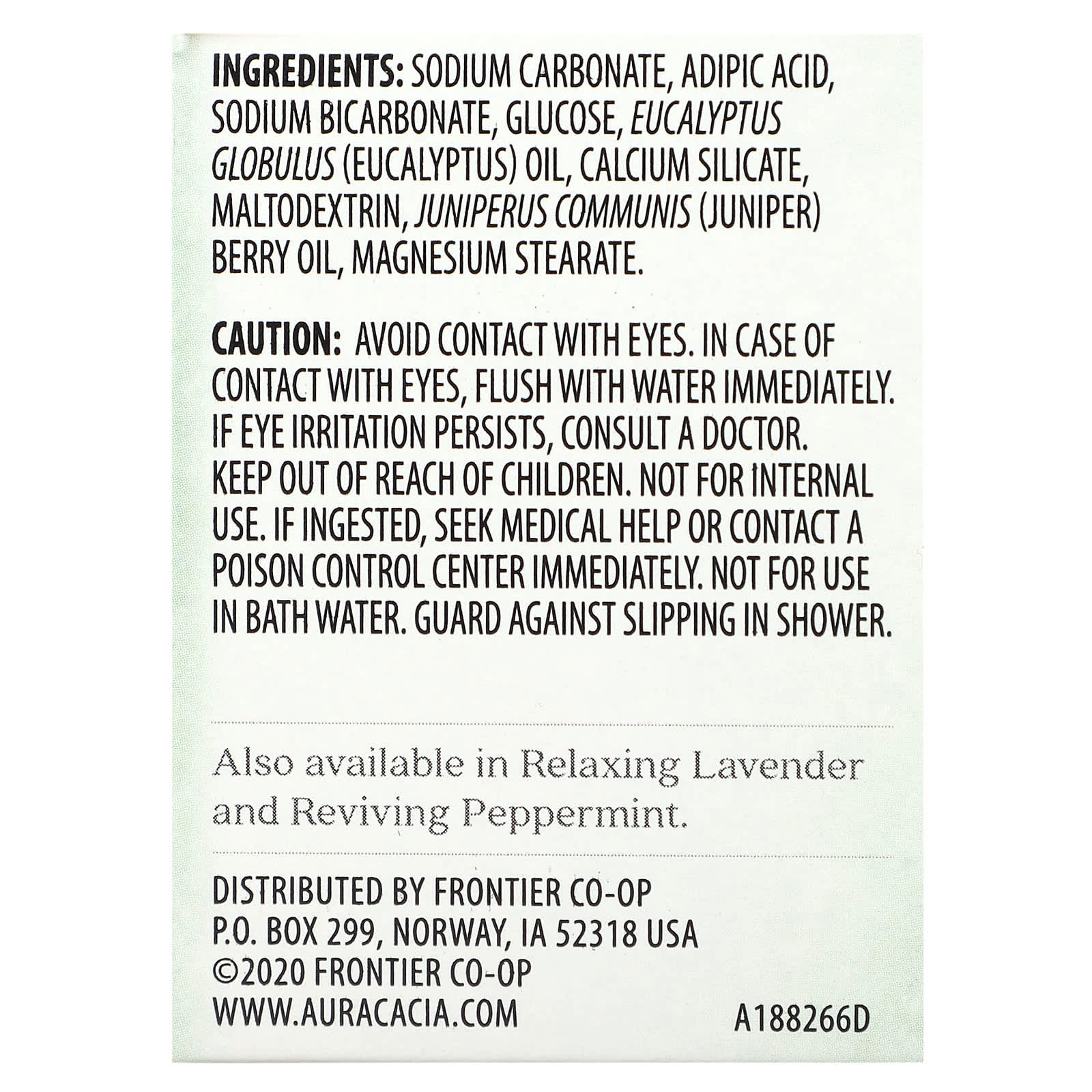 Eucalyptus Aromatherapy Shower Tablets by Aura Cacia - 3 Tablets (1 oz Each) - Image 2