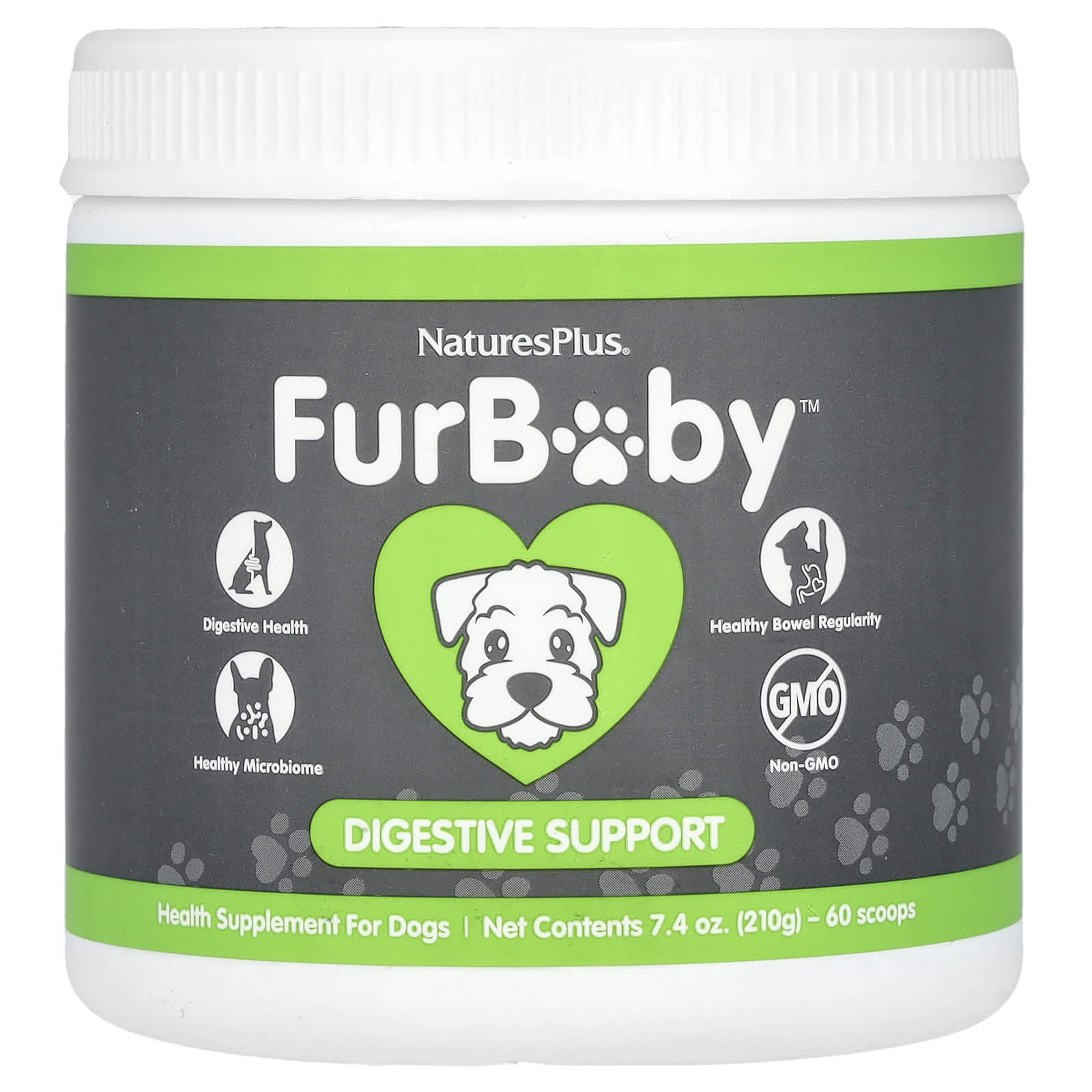 NaturesPlus, FurBaby, Digestive Support for Dogs, 7.4 oz (210 g) - Image 1