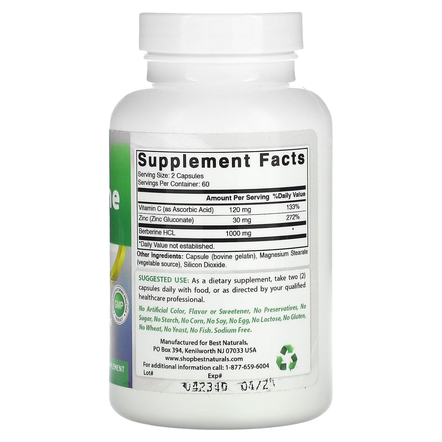 Berberine Plus Supplements for Blood Sugar & Heart Health - 120 Capsules - Image 2