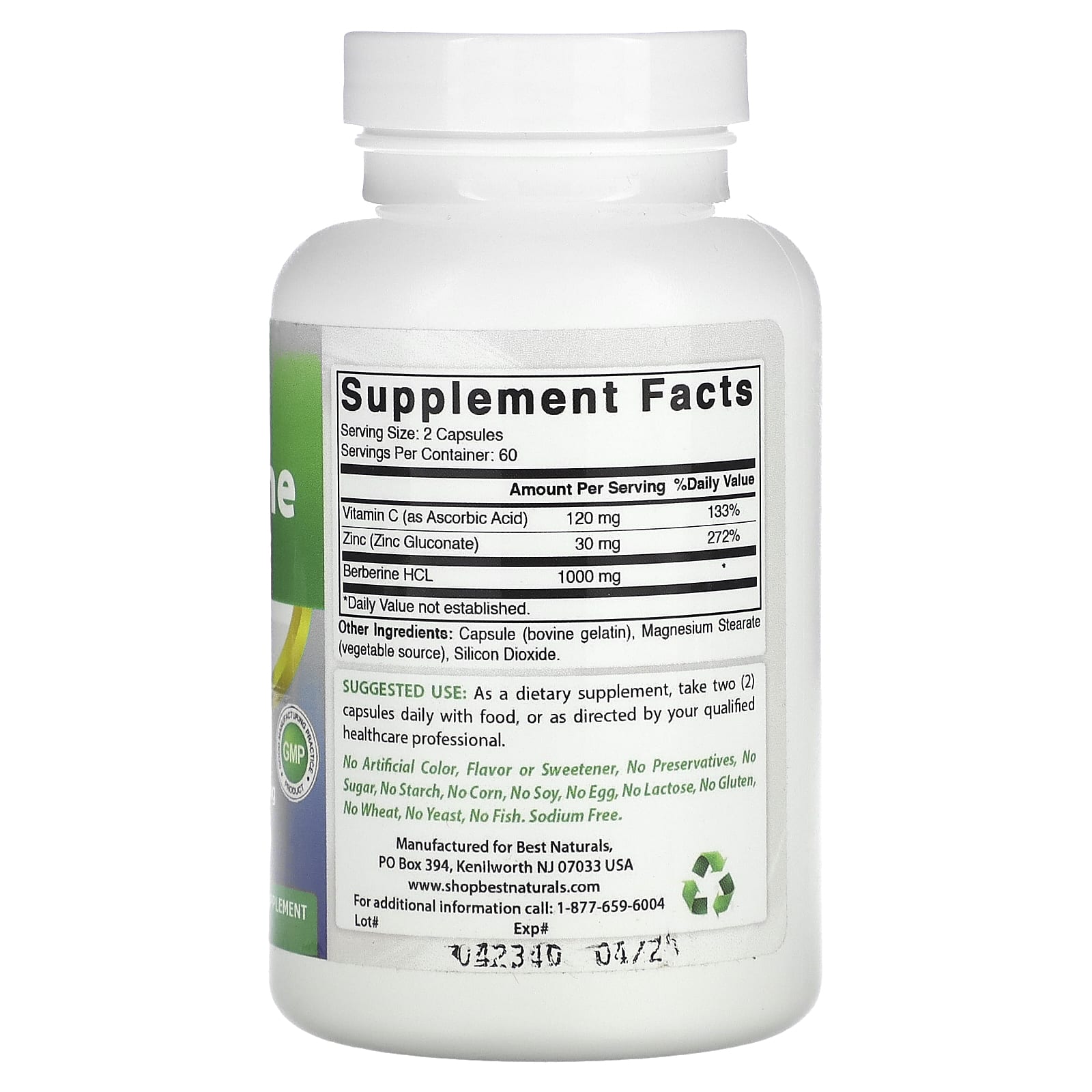 Berberine Plus Supplements for Blood Sugar & Heart Health - 120 Capsules - Image 2