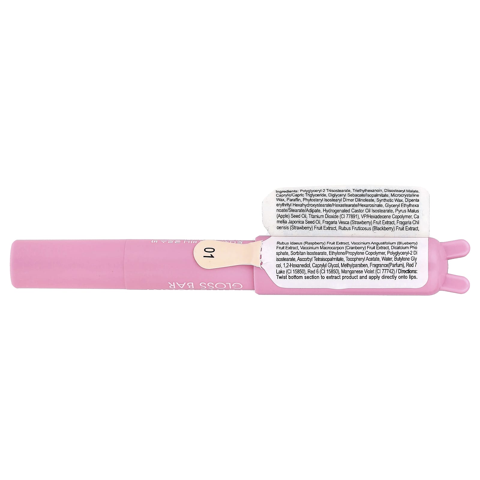 TonyMoly, Petite Bunny Gloss Bar, 01 Juicy Strawberry, 0.07 oz (2 g) - Image 2