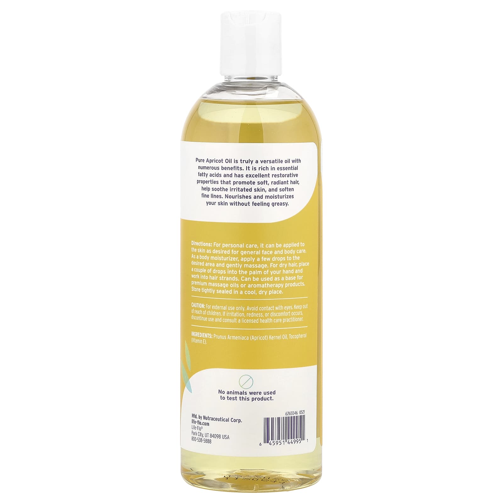 Life-flo, Pure Apricot Oil, 16 fl oz (473 ml) - Image 2