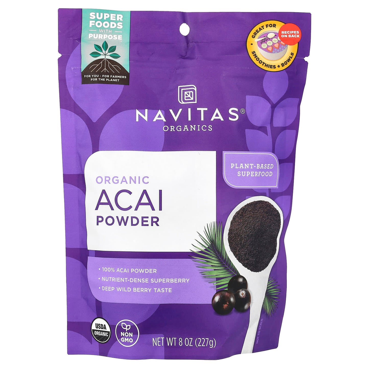 Navitas Organics, Organic Acai Powder, 8 oz (227 g) - Image 1