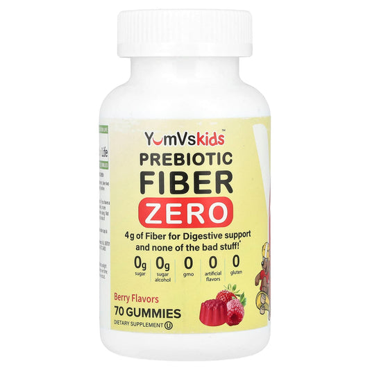 YumVs, Kids™, Prebiotic Fiber Zero Gummies, Berry, 70 Gummies - Image 1