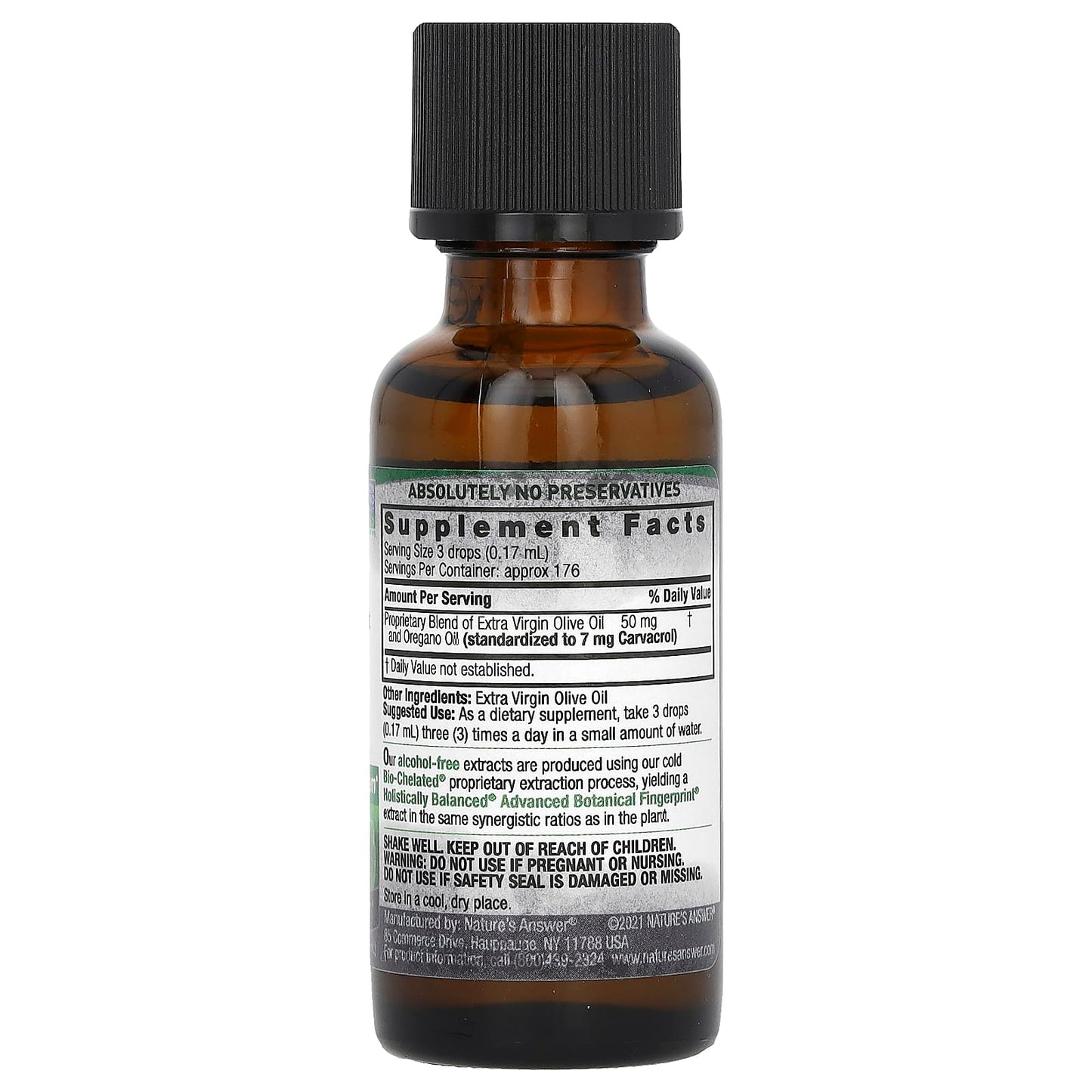 Nature's Answer, Oil of Oregano, Alcohol-Free, 1 fl oz (30 ml) - Image 2