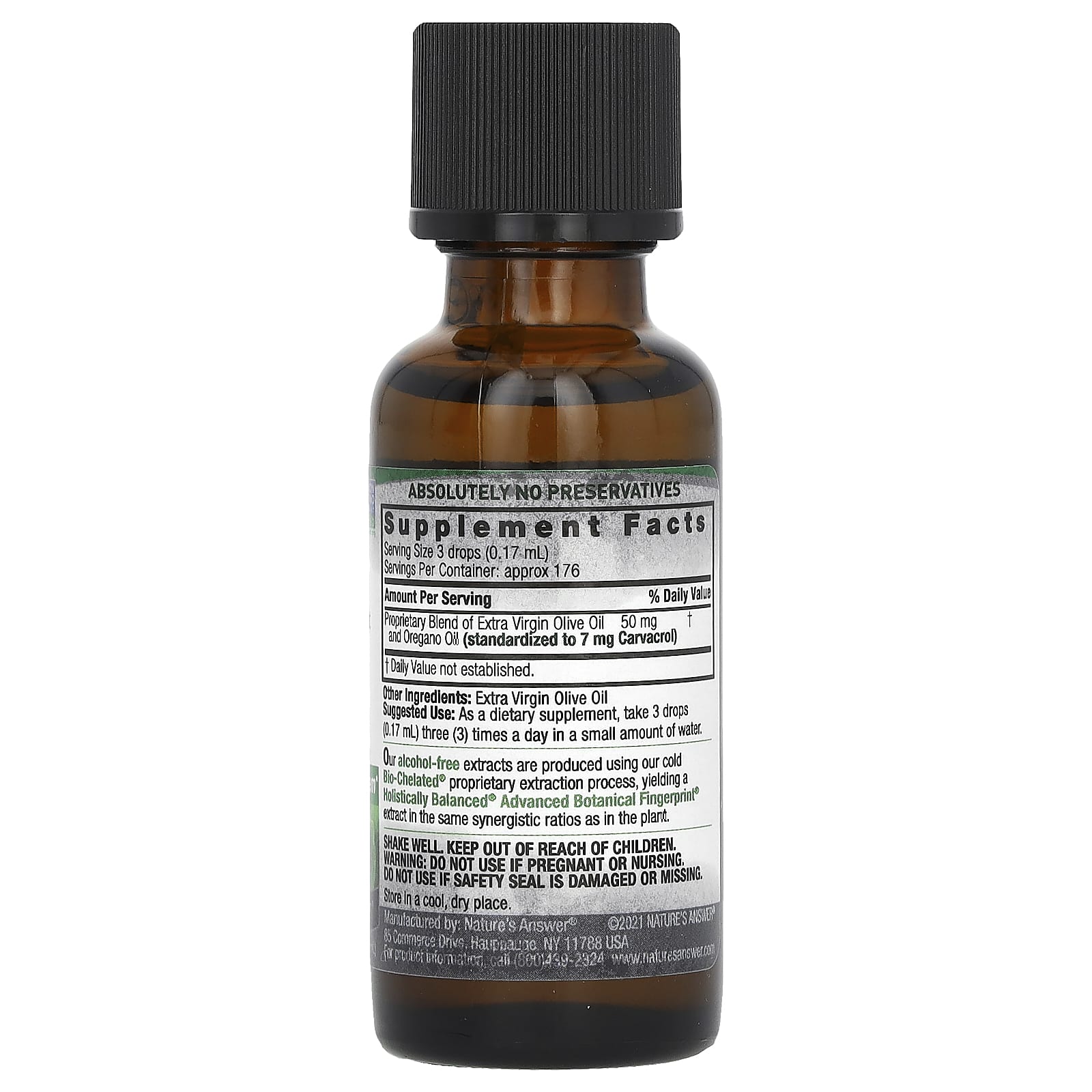 Nature's Answer, Oil of Oregano, Alcohol-Free, 1 fl oz (30 ml) - Image 2