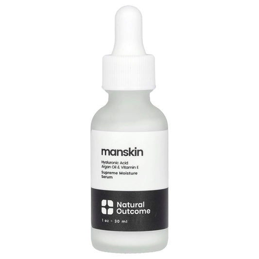 Natural Outcome, Man Skin, Supreme Moisture Serum, Fragrance Free, 1 oz (30 ml) - Image 1