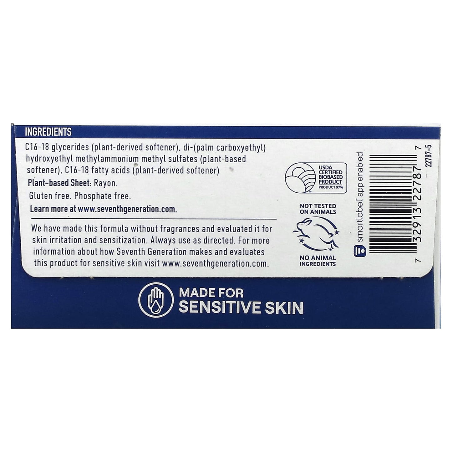 Seventh Generation, Fabric Softener Sheets, Free & Clear, 80 Sheets - Image 2