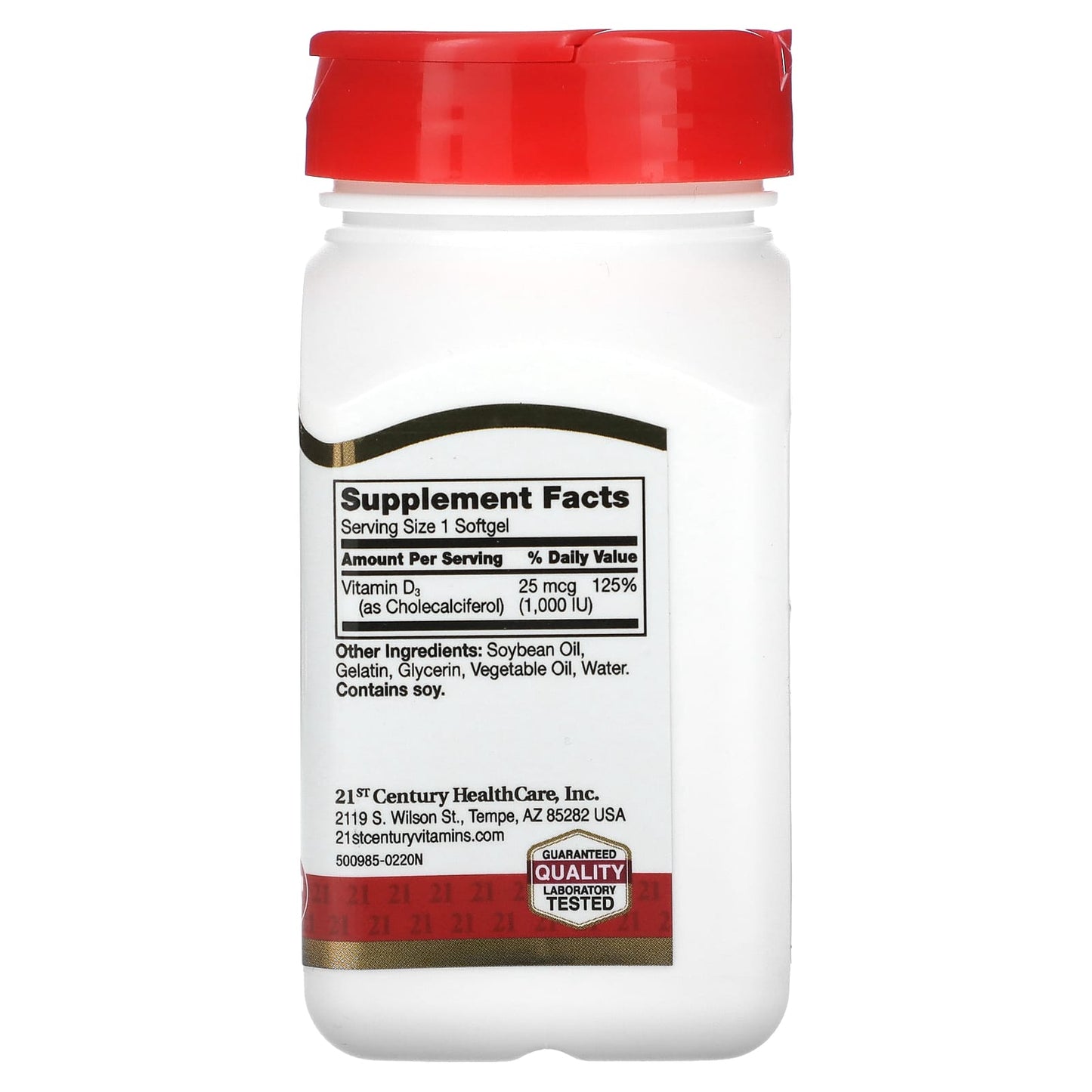 Vitamin D3 25 mcg, Boosts Immune System & Bone Health, 250 Softgels - Image 2