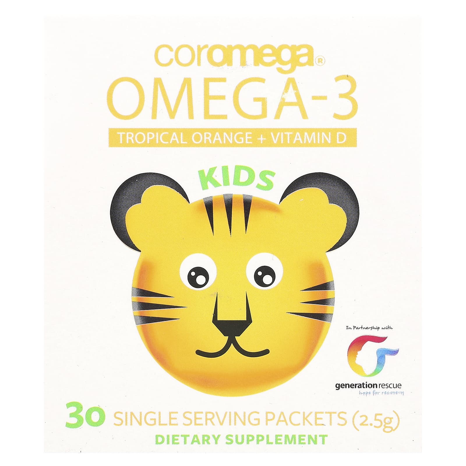 Kids' Omega-3 Supplements by Coromega – Tropical Orange + Vitamin D - Image 1