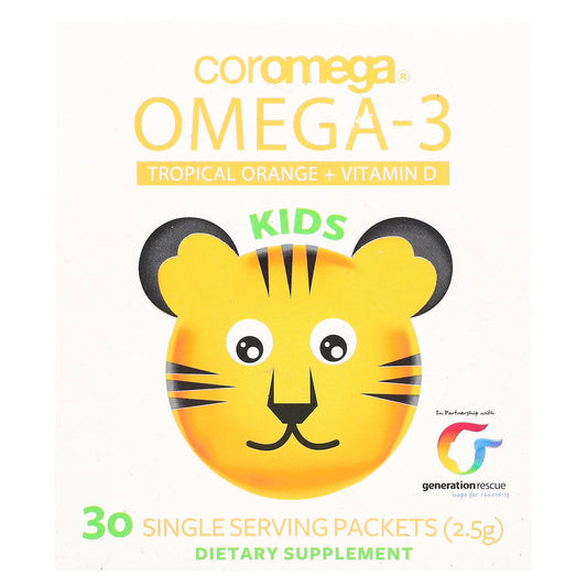 Kids' Omega-3 Supplements by Coromega – Tropical Orange + Vitamin D - Image 1