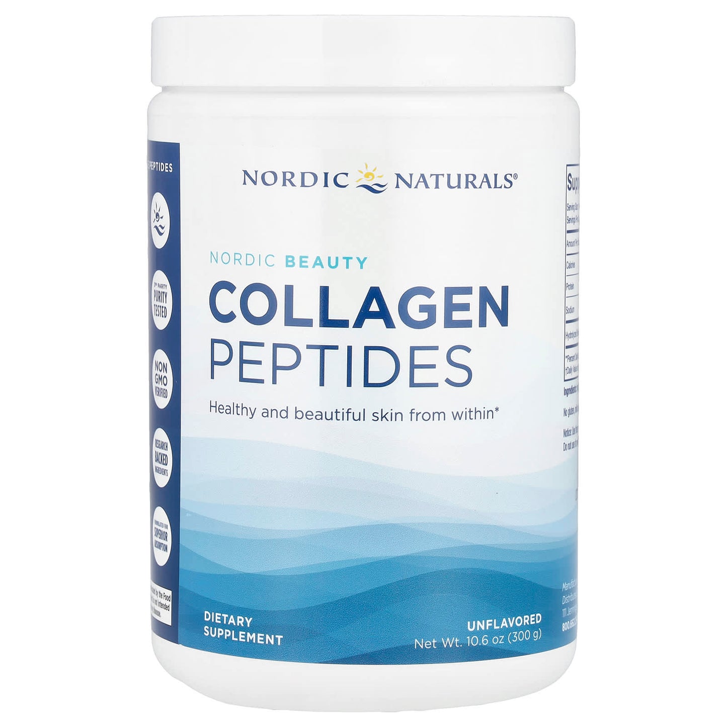 Nordic Naturals, Nordic Beauty, Collagen Peptides, Unflavored, 10.6 oz (300 g) - Image 1