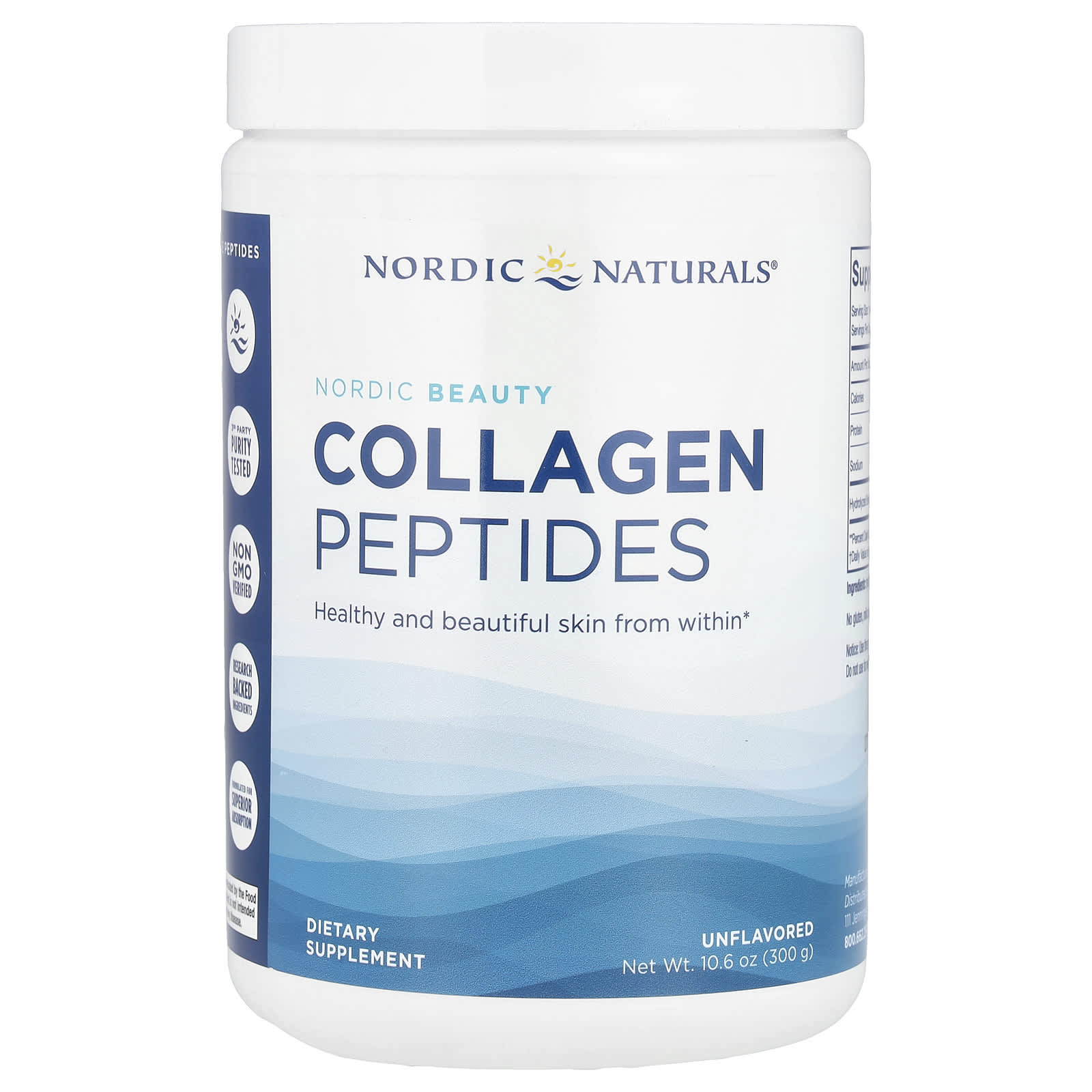 Nordic Naturals, Nordic Beauty, Collagen Peptides, Unflavored, 10.6 oz (300 g) - Image 1