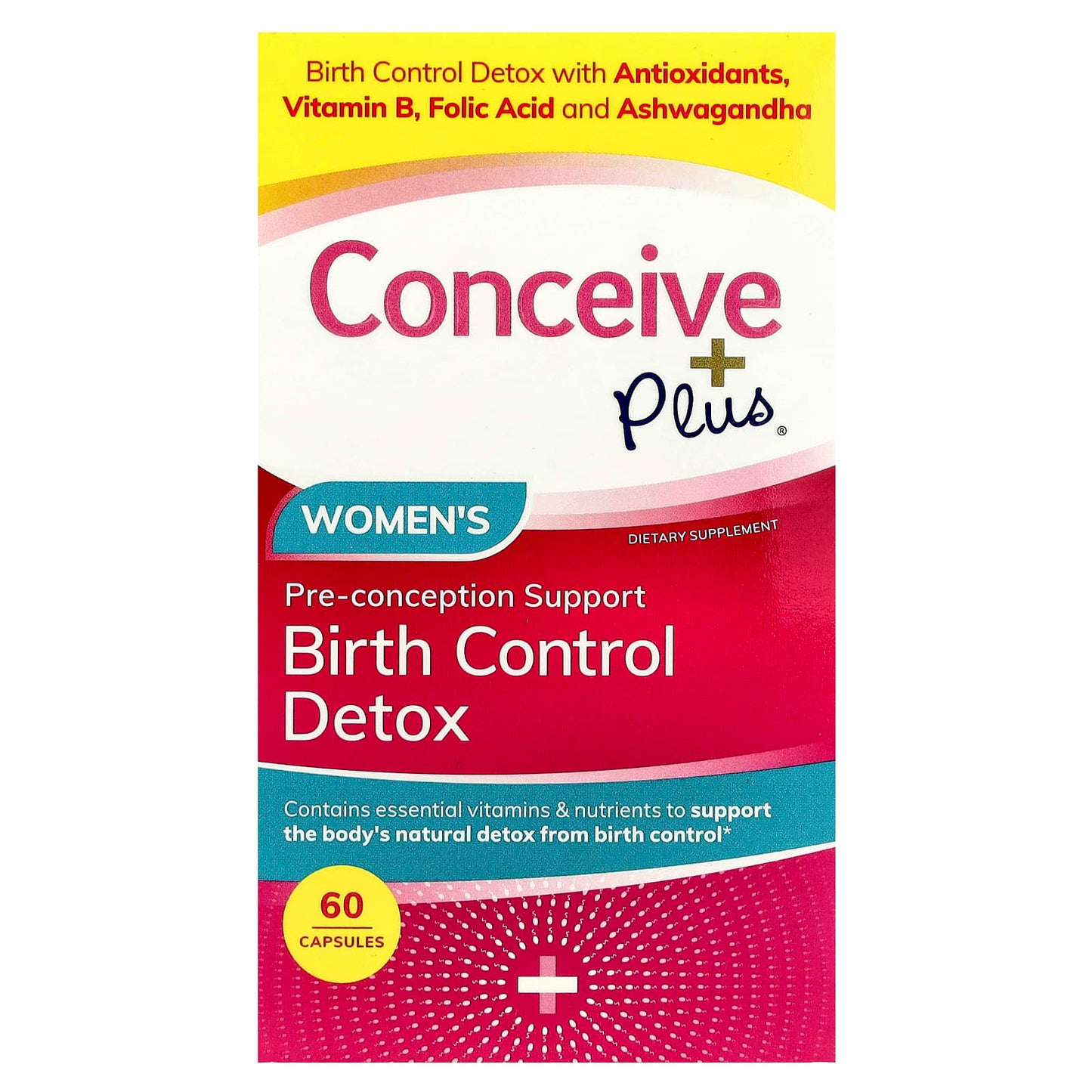 Conceive Plus Birth Control Detox Supplement for Women, 60 Capsules - Image 2