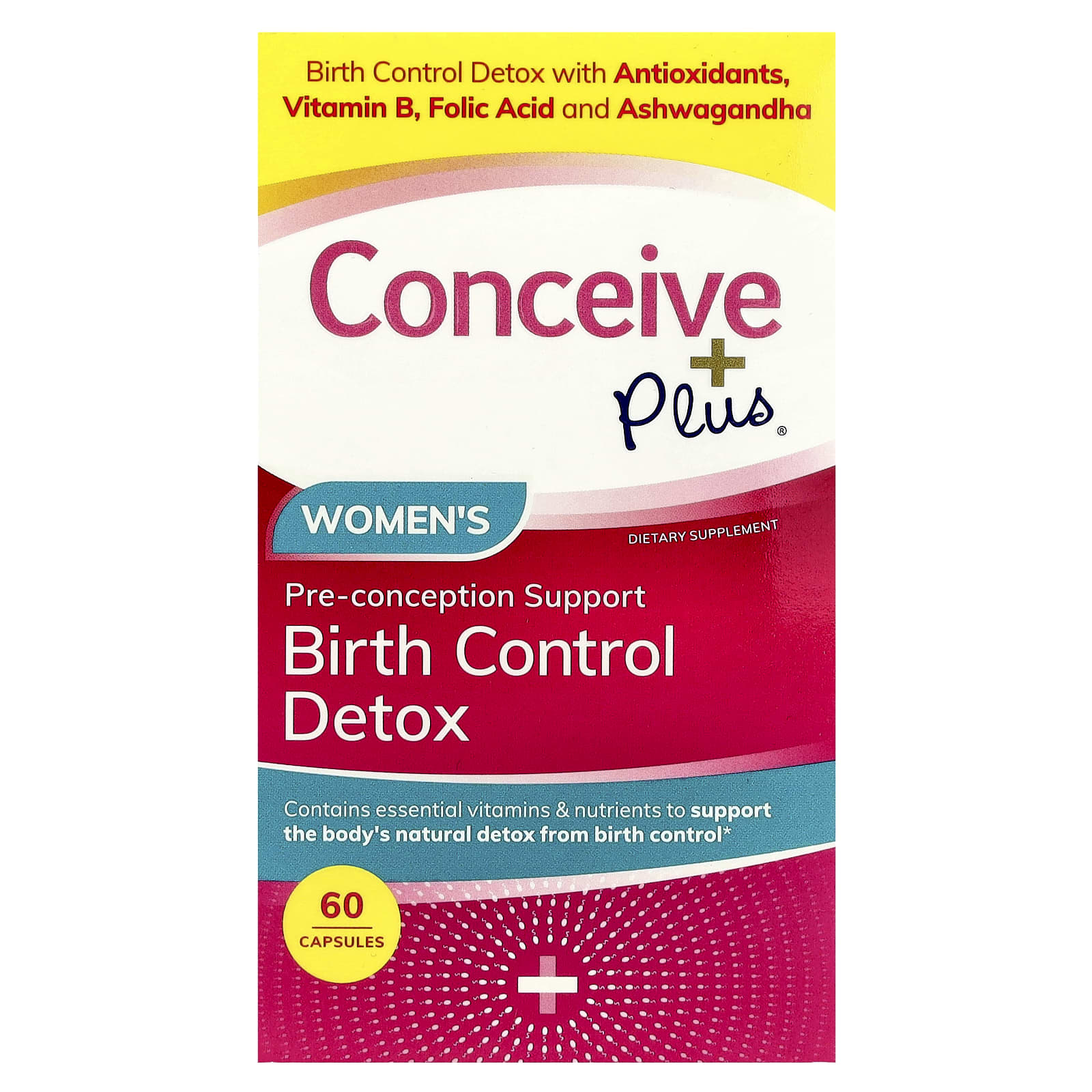 Conceive Plus Birth Control Detox Supplement for Women, 60 Capsules - Image 2