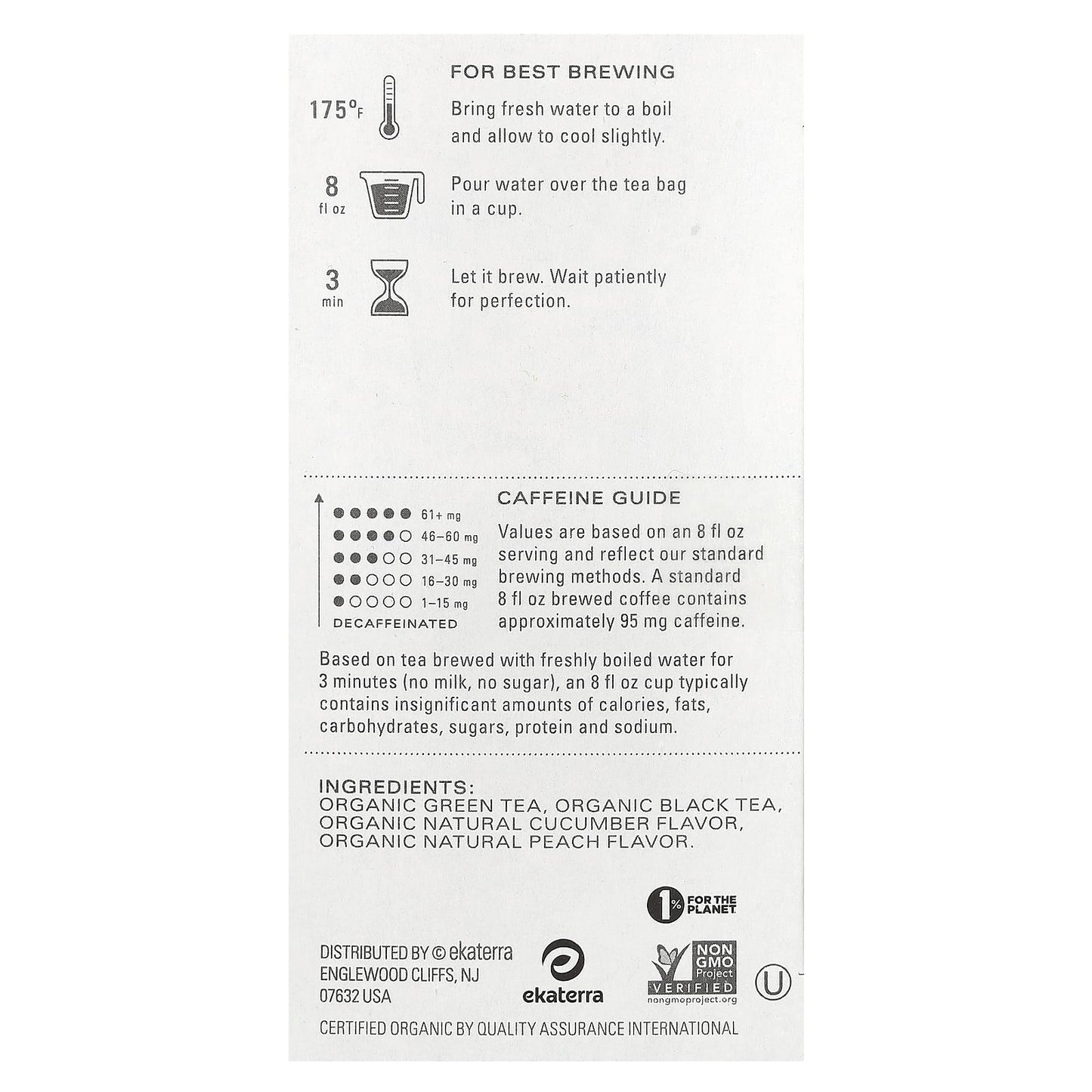 TAZO, Organic Green Tea, Peachy Green, 20 Tea Bags, 1.4 oz (40 g) - Image 2