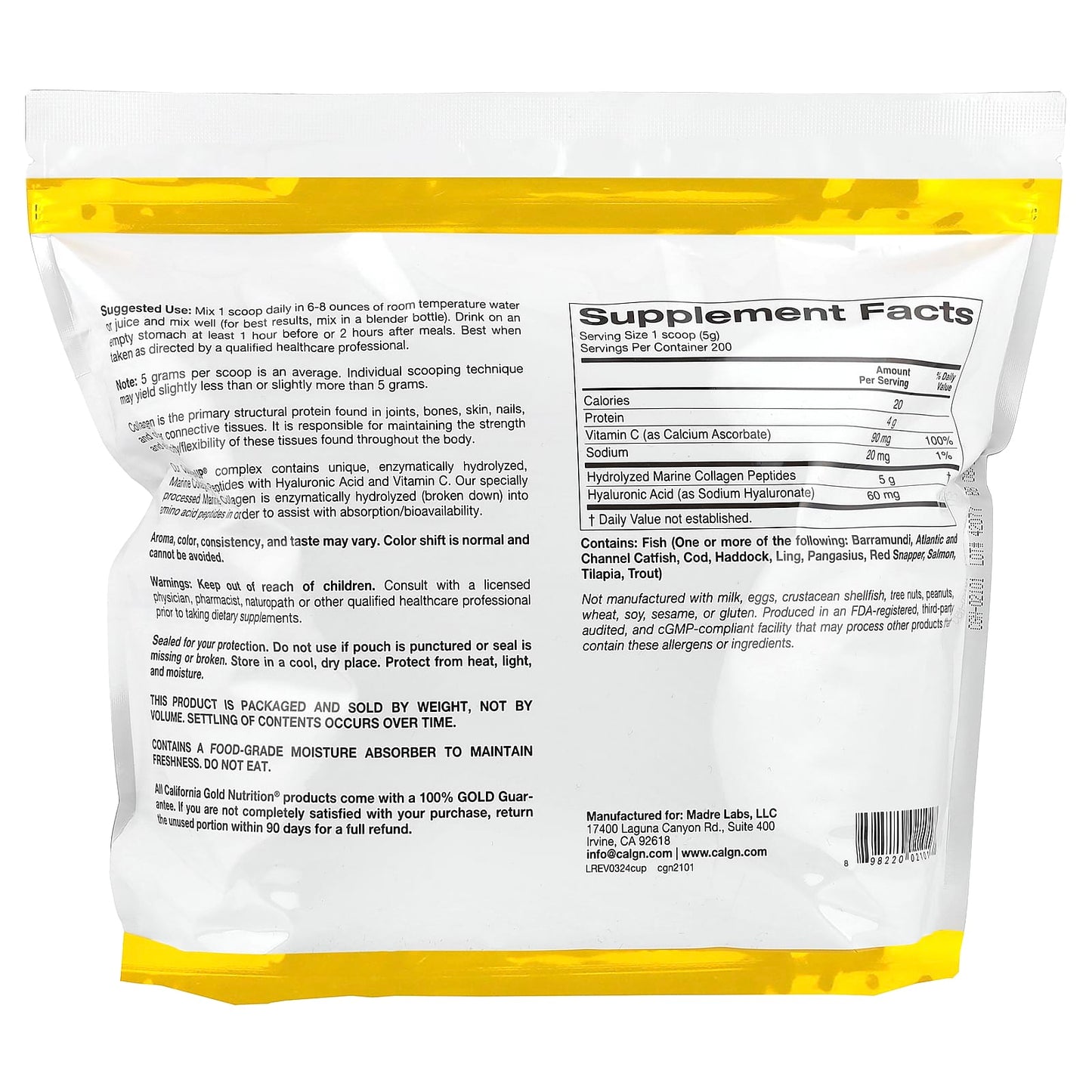 Hydrolyzed Marine Collagen Peptides for Skin, Hair & Joint Health - Image 2