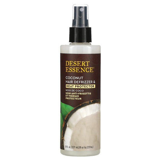 Desert Essence Coconut Hair Defrizzer & Heat Protector, 8 fl oz - Image 1
