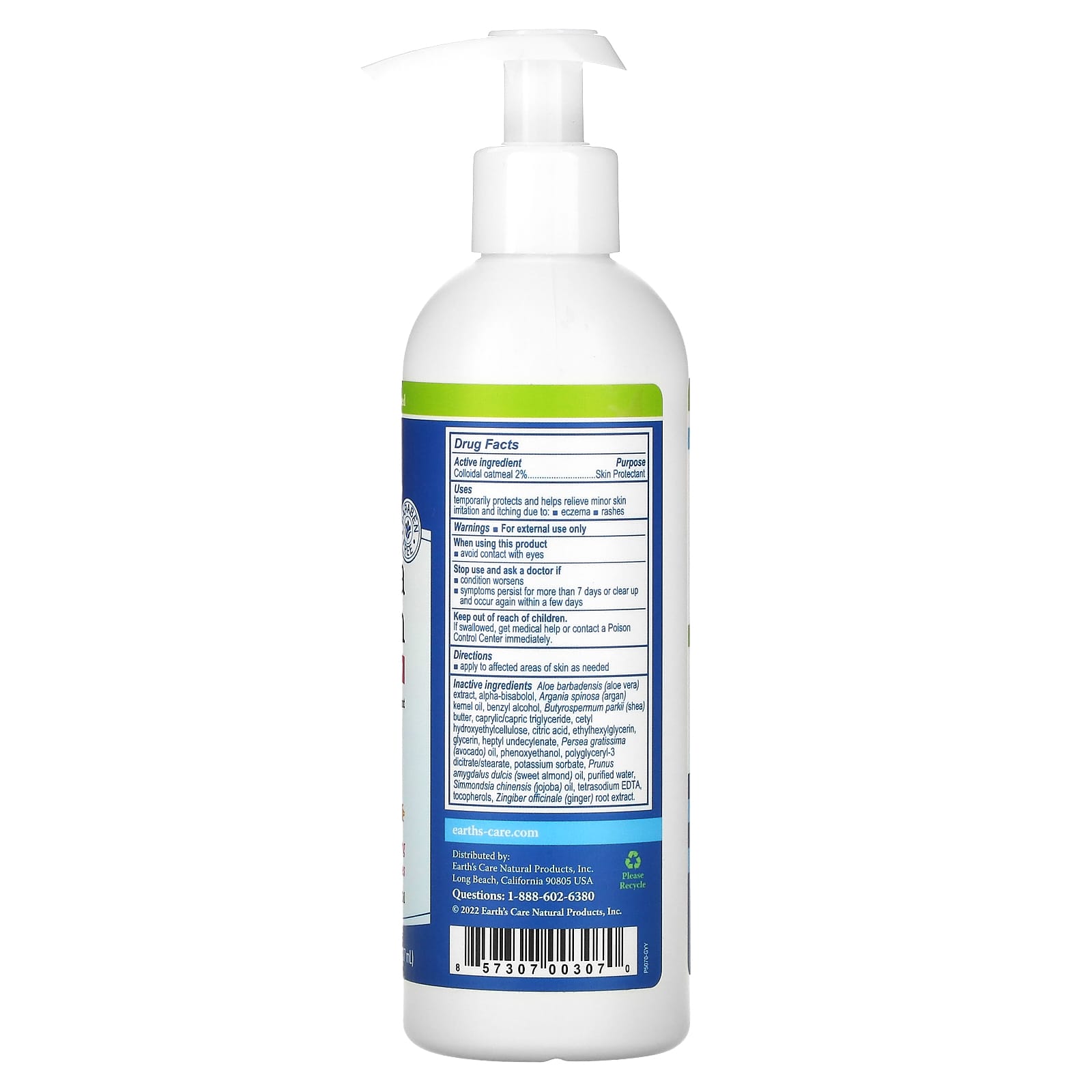 Eczema Lotion Relief, 2% Colloidal Oatmeal, 8 fl oz, Steroid-Free, All-Natural - Image 2