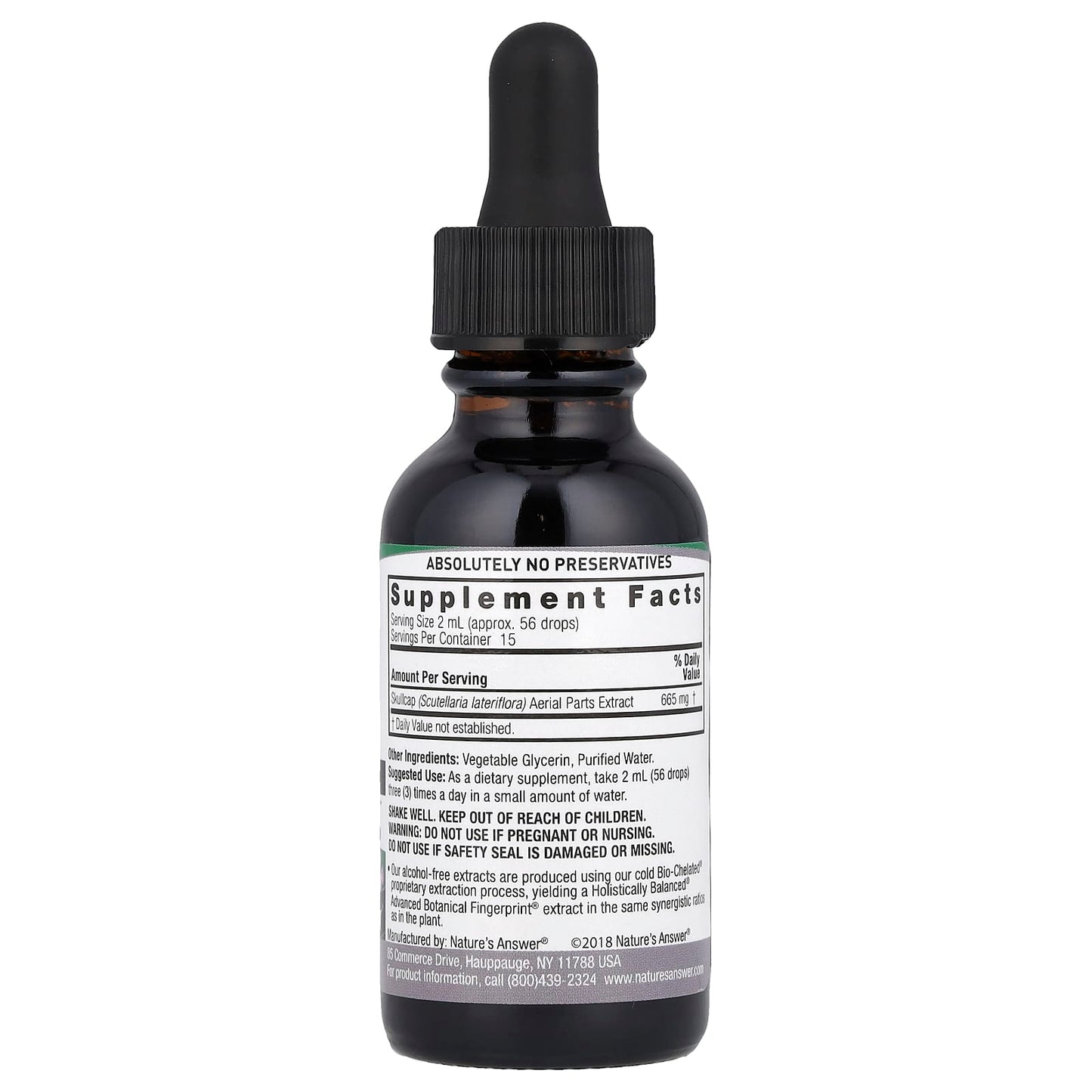 Nature's Answer, Skullcap Extract, Alcohol-Free, 665 mg , 1 fl oz (30 ml) - Image 2