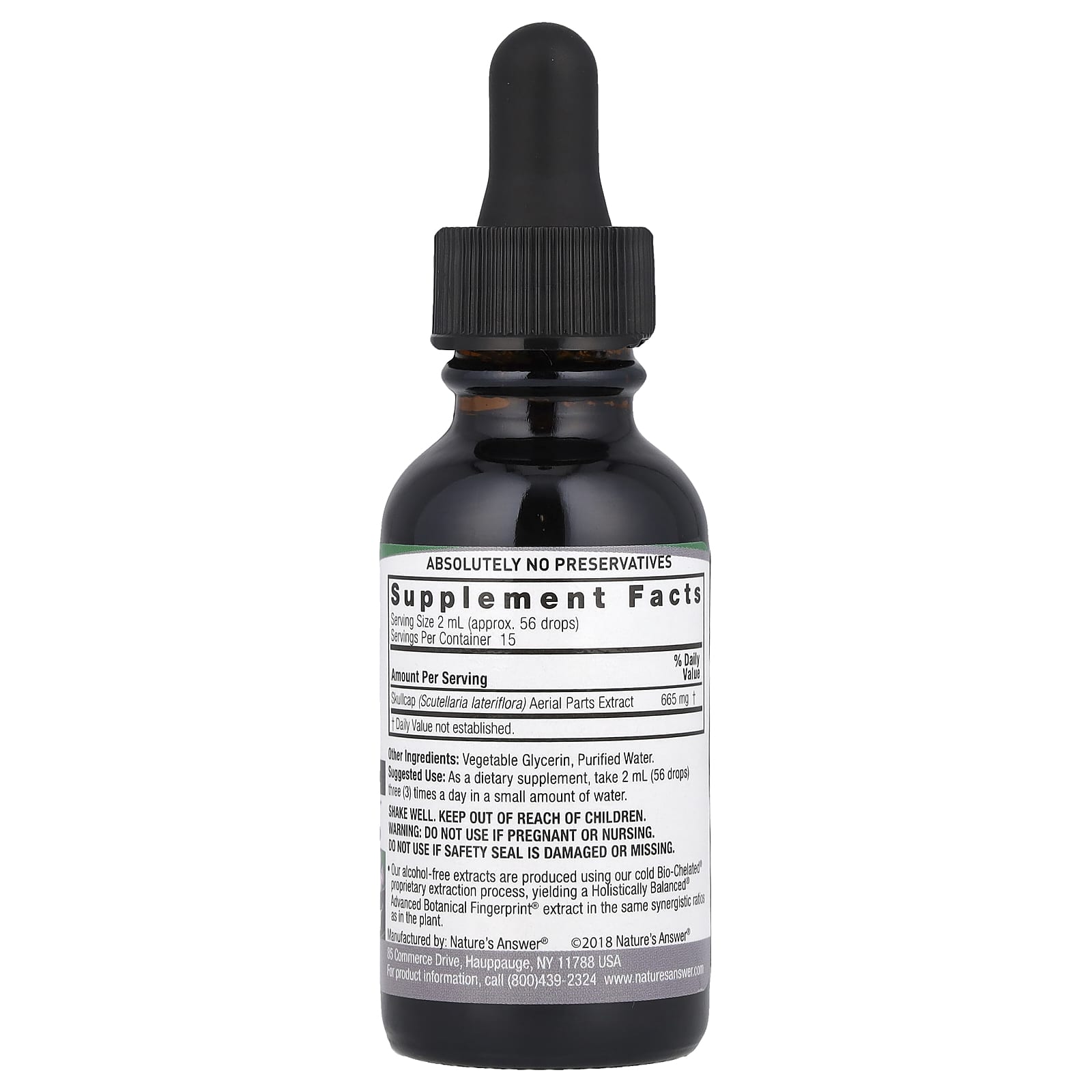 Nature's Answer, Skullcap Extract, Alcohol-Free, 665 mg , 1 fl oz (30 ml) - Image 2