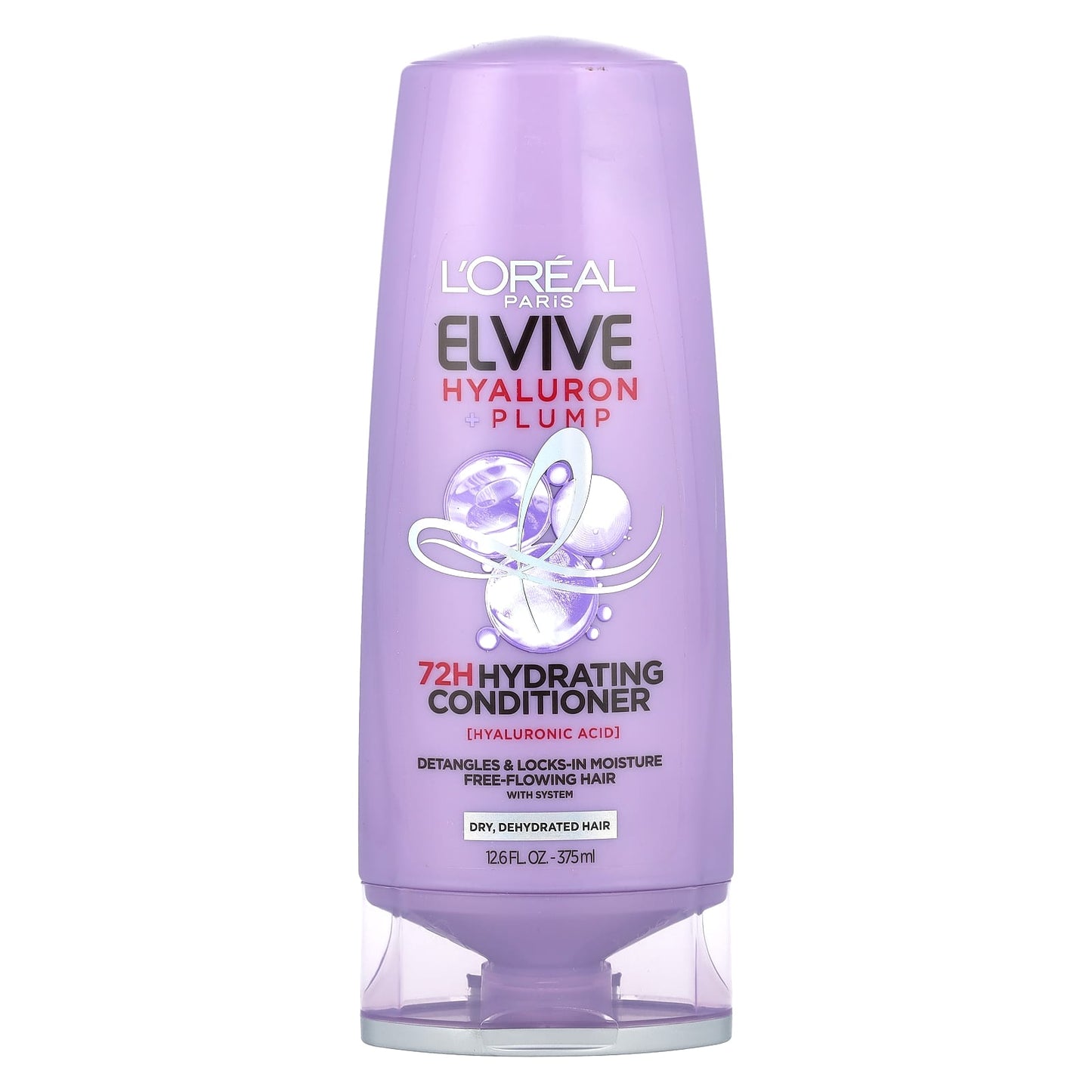 L'Oréal, Elvive, Hyaluron + Pump, 72H Hydrating Conditioner, Dry, Dehydrated Hair, 12.6 fl oz (375 ml) - Image 1