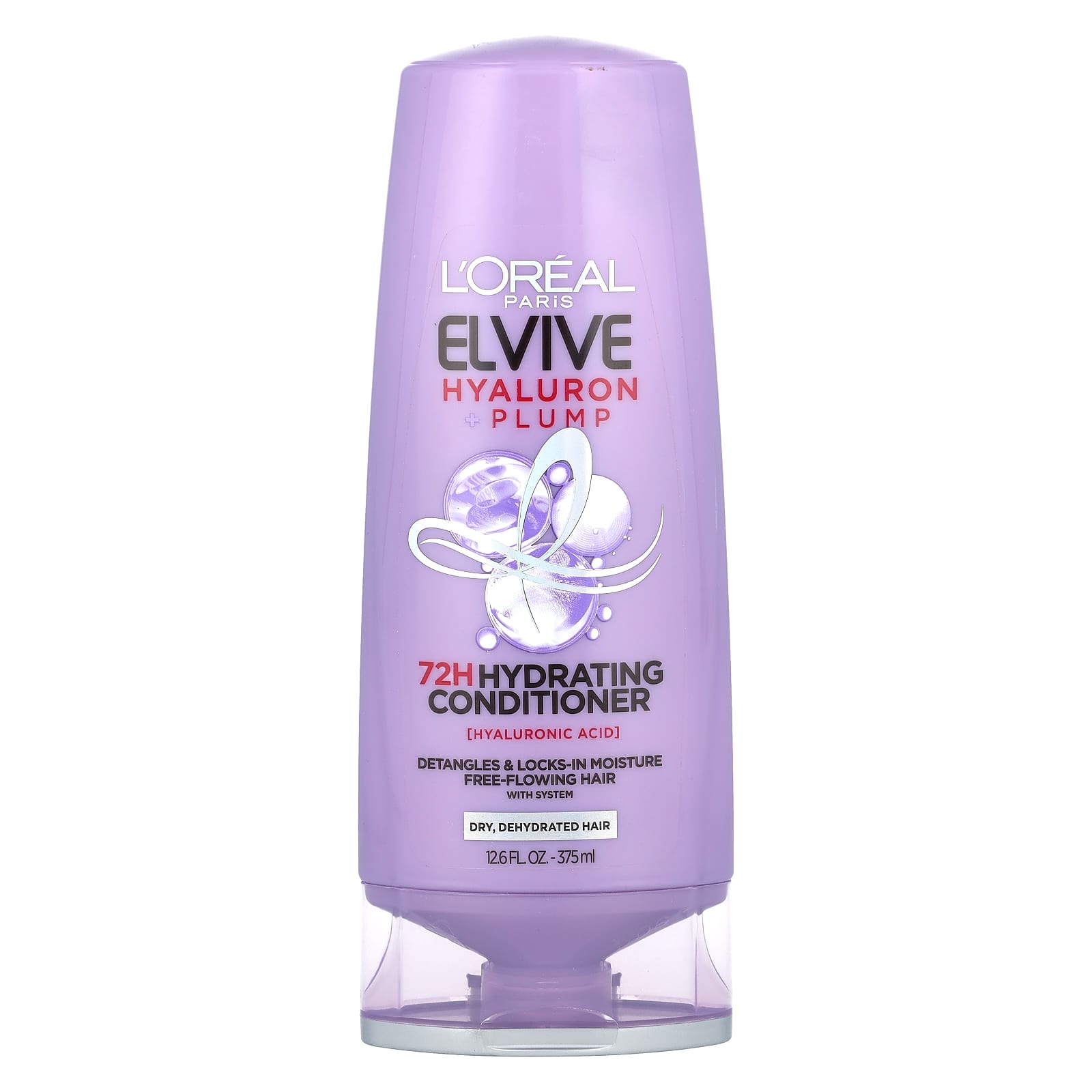 L'Oréal, Elvive, Hyaluron + Pump, 72H Hydrating Conditioner, Dry, Dehydrated Hair, 12.6 fl oz (375 ml) - Image 1