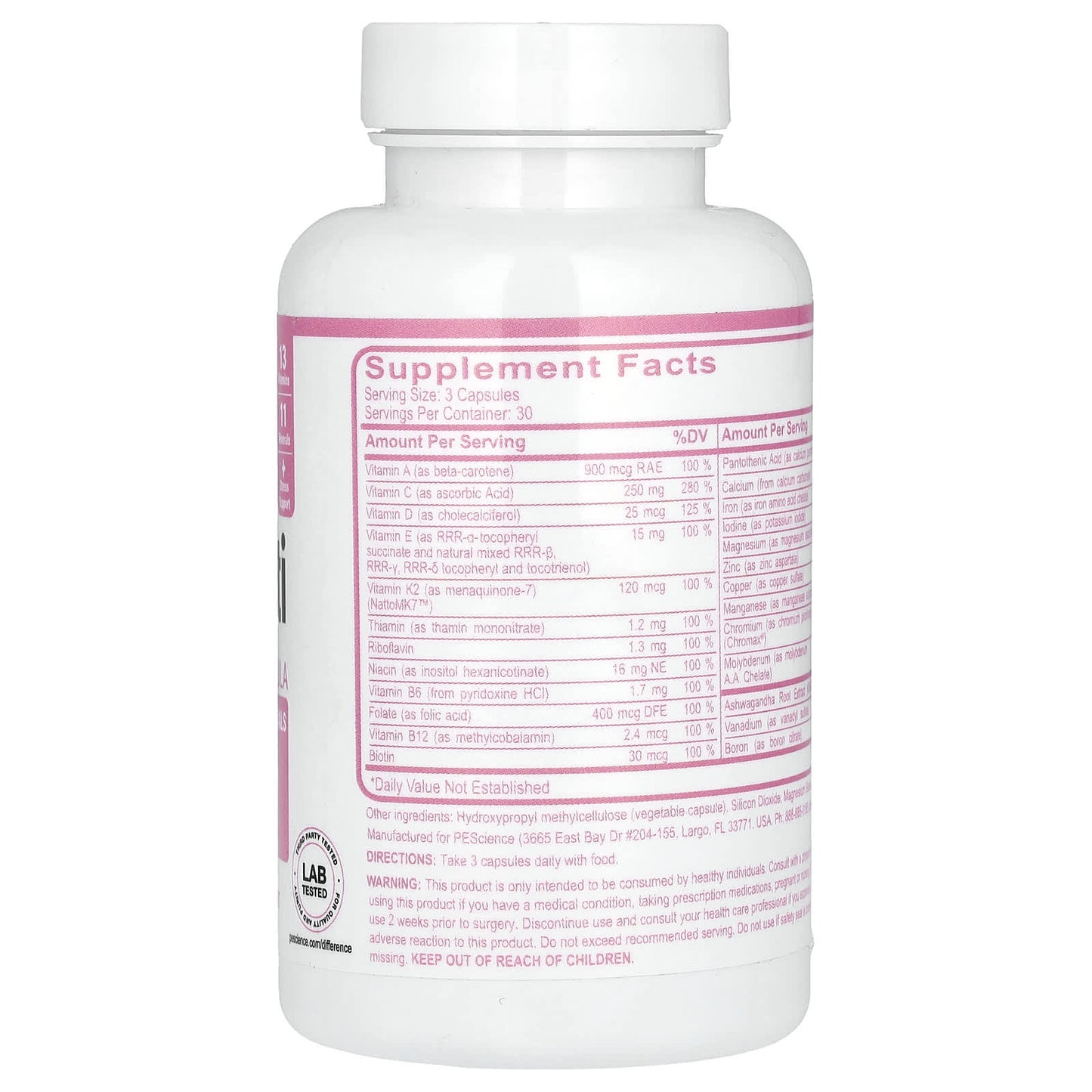 PEScience, TruMulti, Women's Formula, 90 Capsules - Image 2