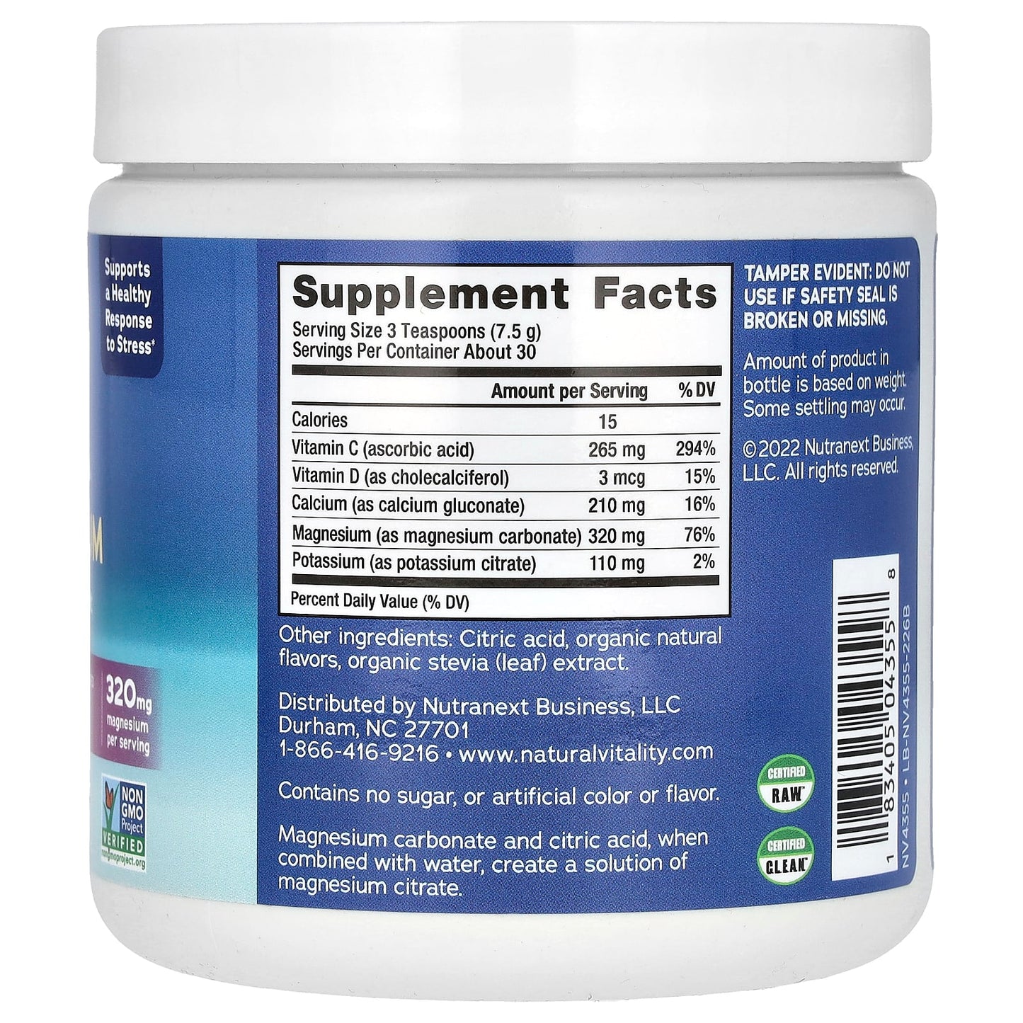 Natural Vitality, CALM, Plus Calcium, Raspberry-Lemon, 8 oz (226 g) - Image 2