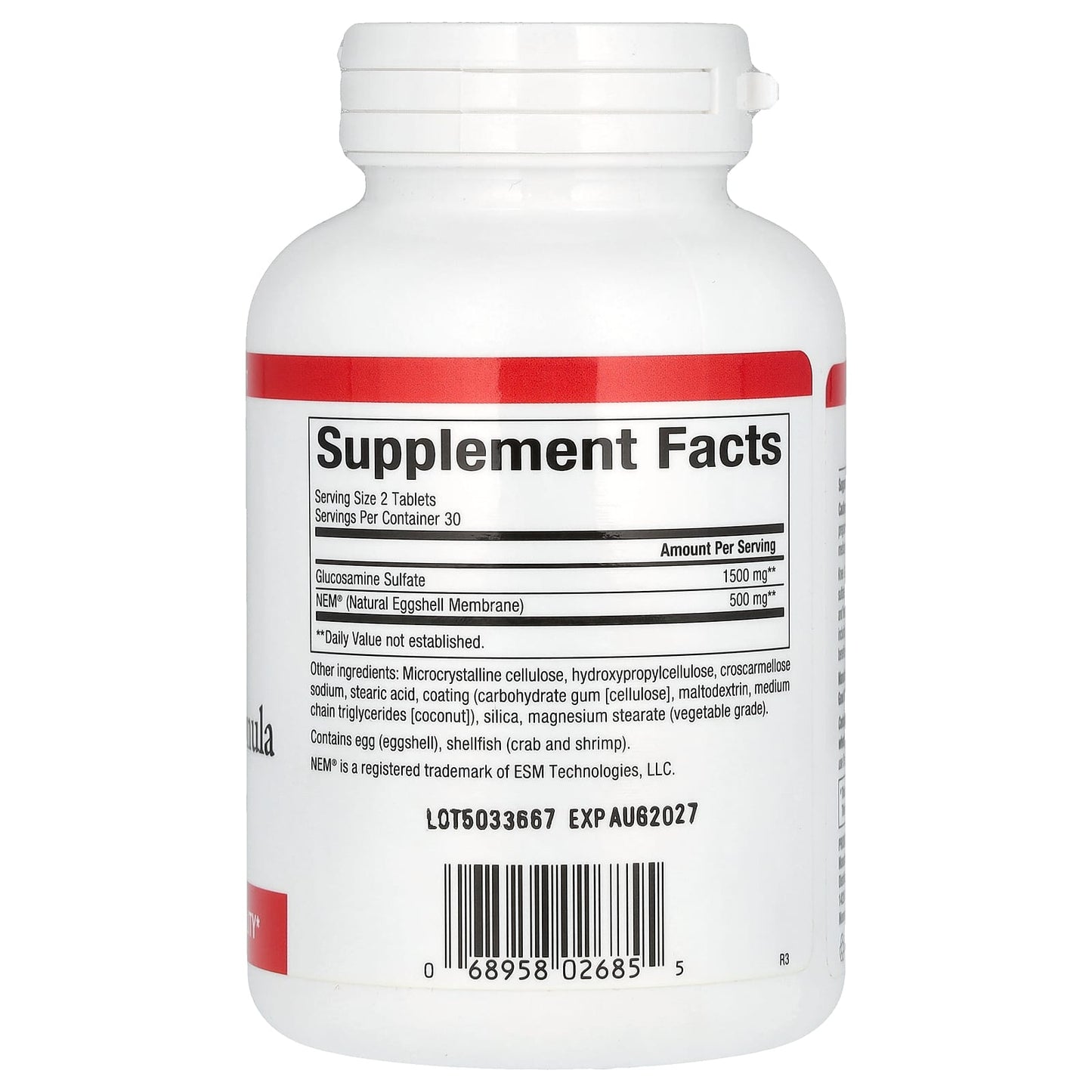 Natural Factors, NEM, Knee & Joint Formula with Glucosamine, 60 Tablets - Image 2