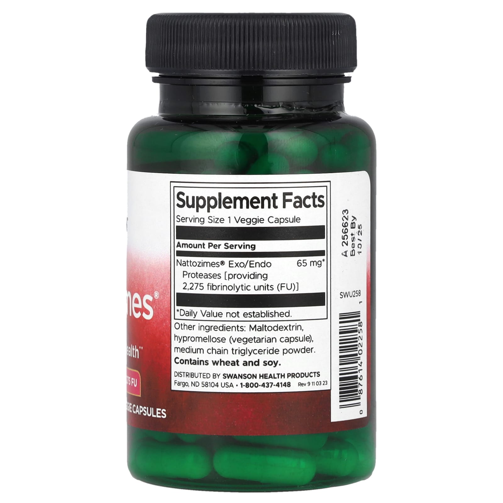 Swanson, Nattozimes®, 65 mg, 90 Veggie Capsules - Image 2