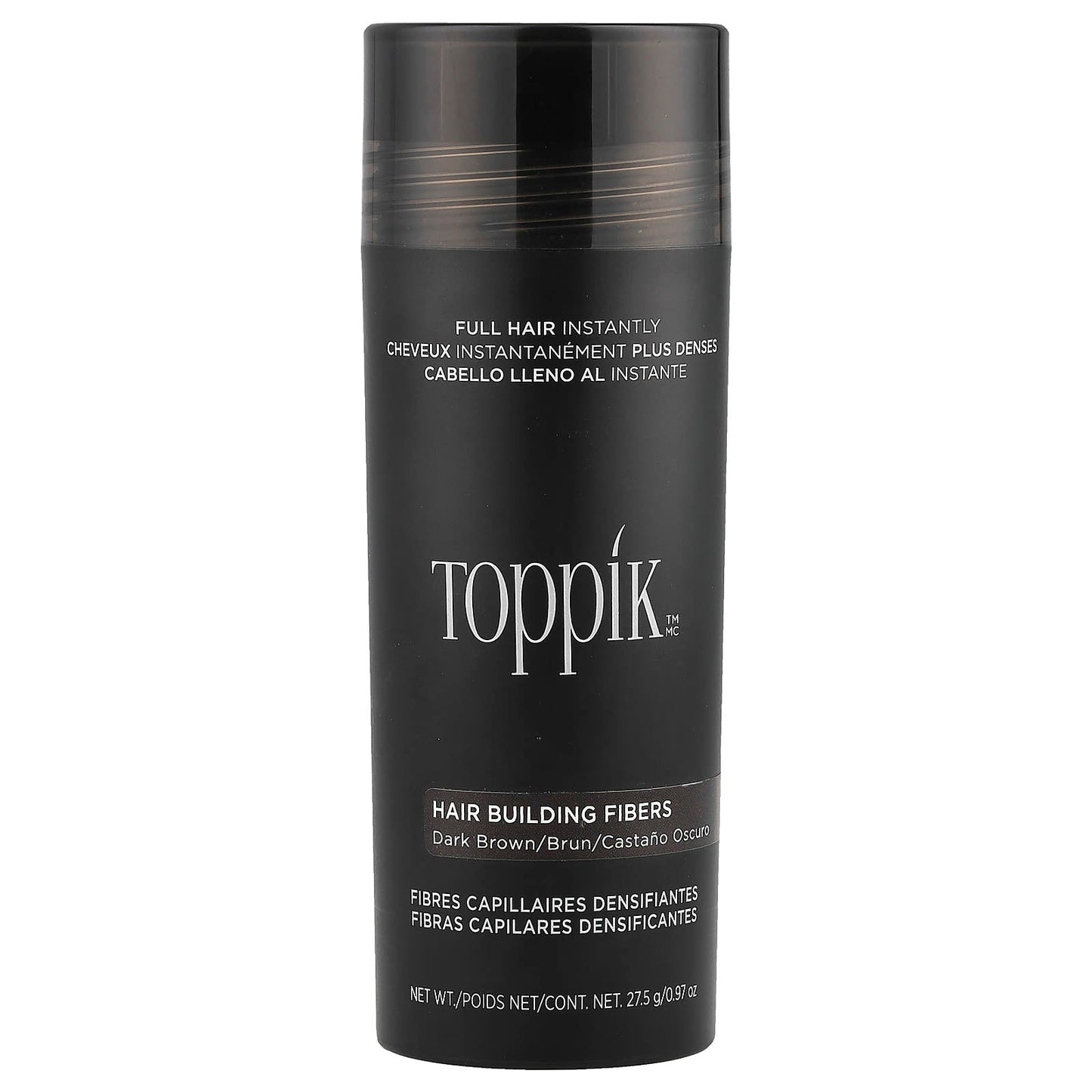 Toppik, Hair Building Fibers, Dark Brown, 0.97 oz (27.5 g) - Image 1