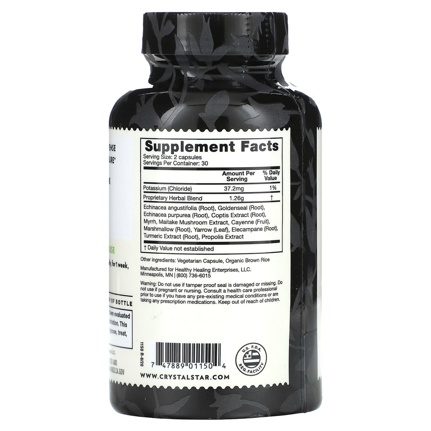 Boost Immune System with Crystal Star's 11 Herb Formula, 60 Capsules - Image 2