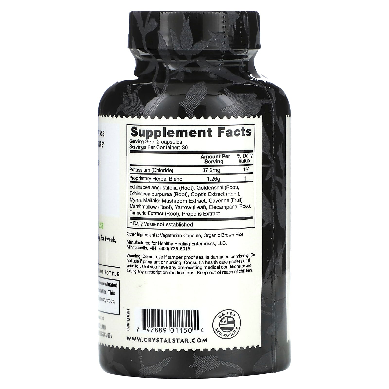 Boost Immune System with Crystal Star's 11 Herb Formula, 60 Capsules - Image 2