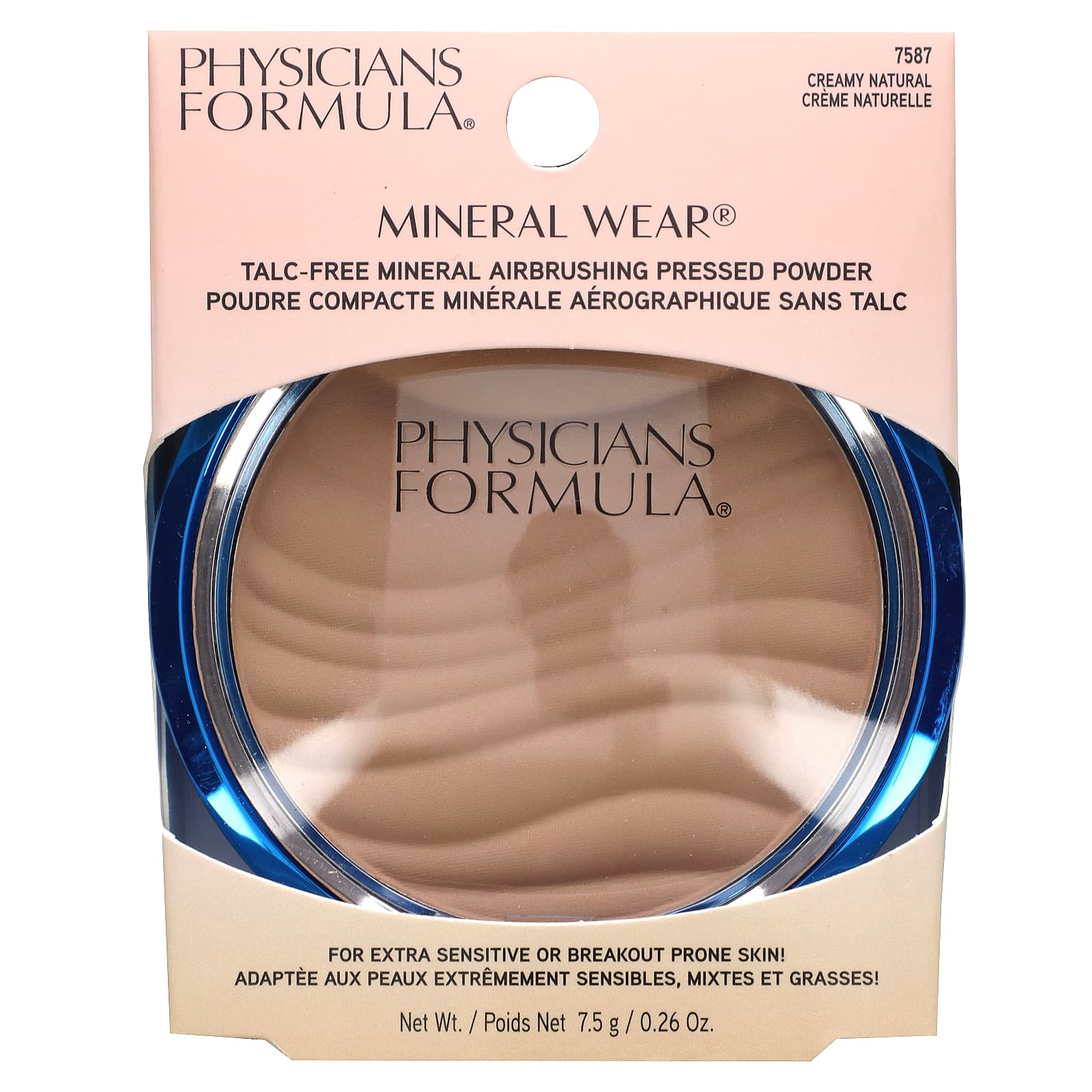 Physicians Formula, Mineral Wear, Talc-Free Mineral Airbrushing Pressed Powder, 7587 Creamy Natural, 0.26 oz (7.5 g) - Image 2