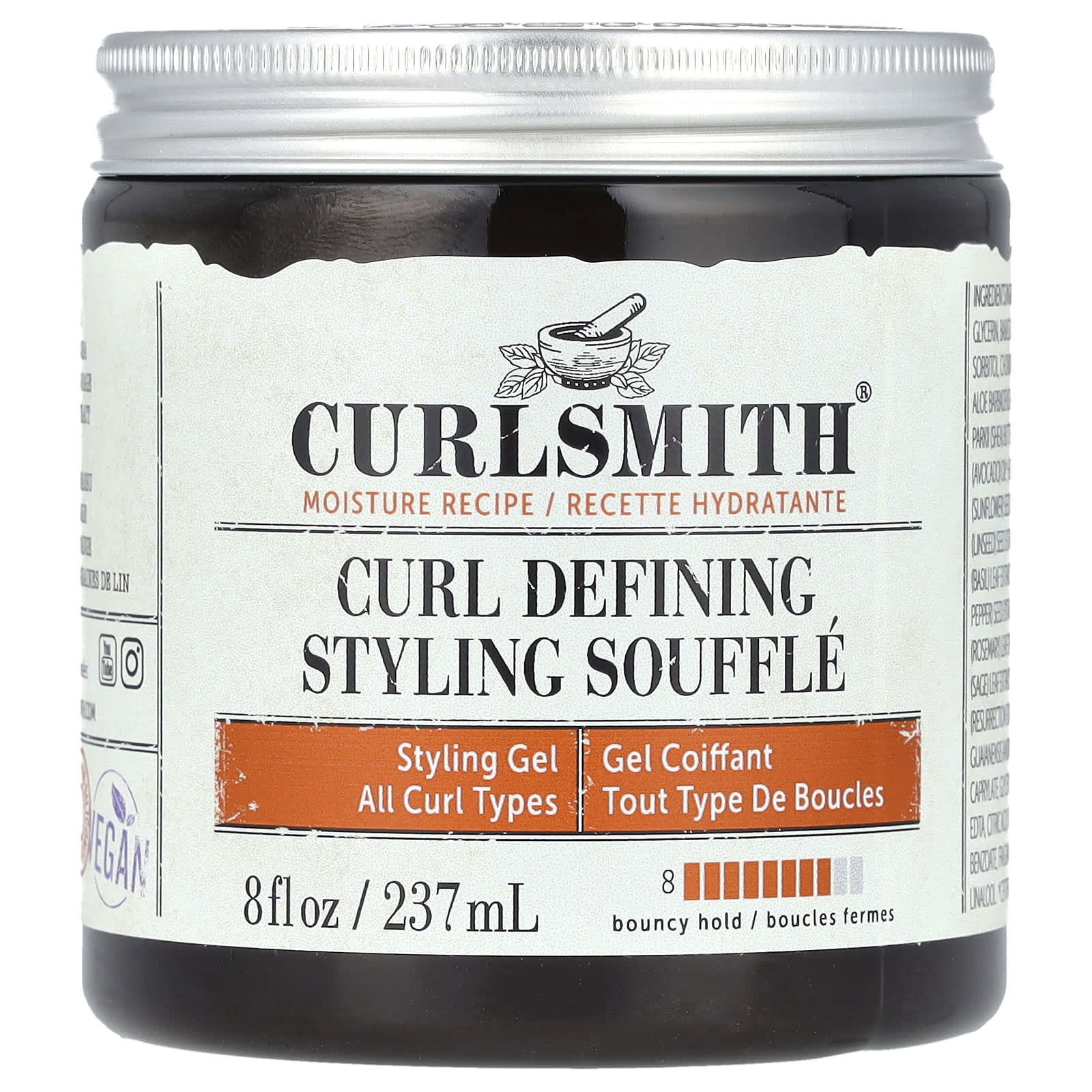 Define & Shine with Curlsmith's Cruelty-Free Styling Gel for All Curl Types, 8oz - Image 1