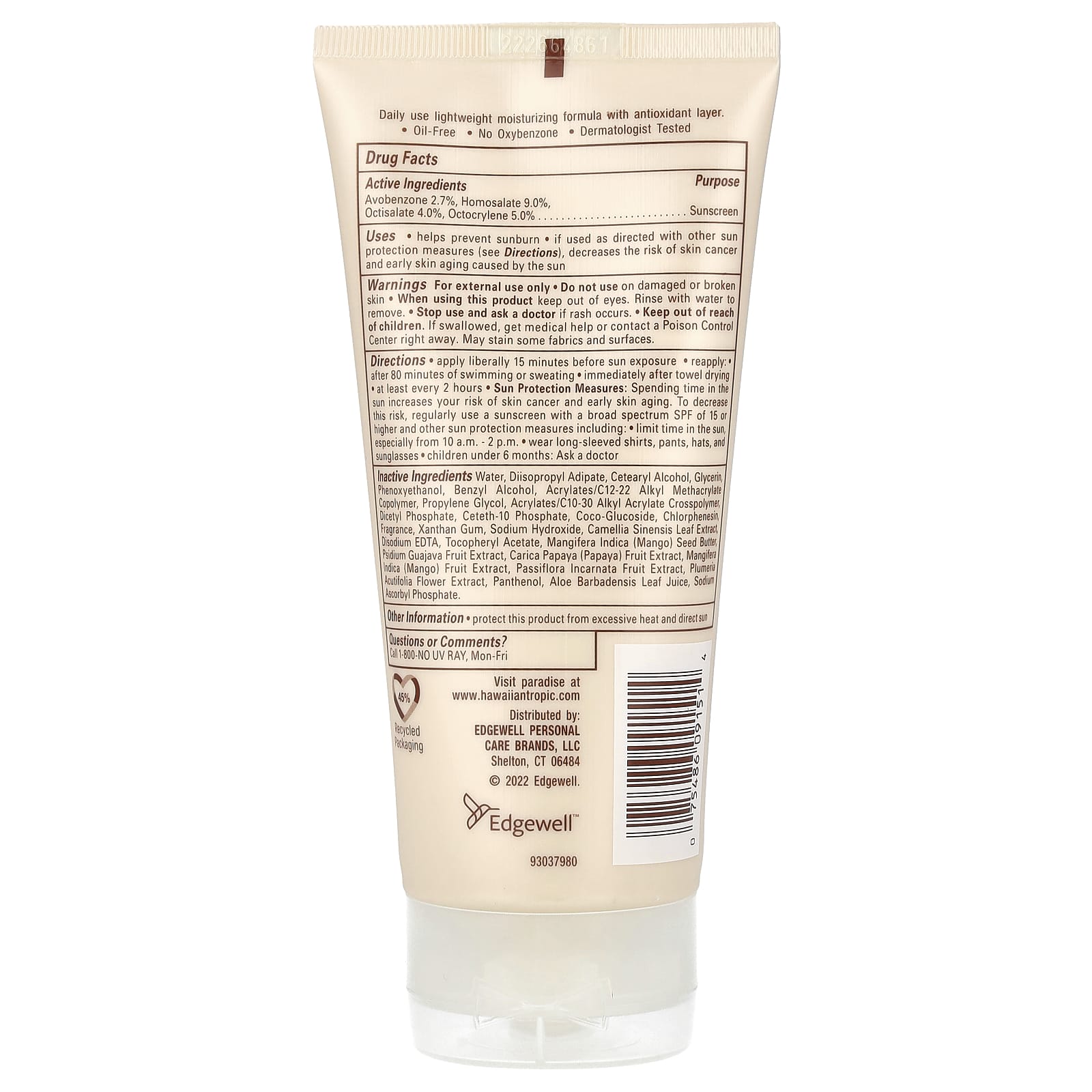 Hawaiian Tropic Skin Defense Sunscreen, SPF 50, Water Resistant - Image 2