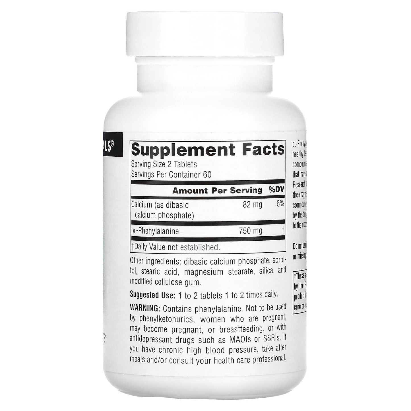 Source Naturals, DLPA, 120 Tablets - Image 2