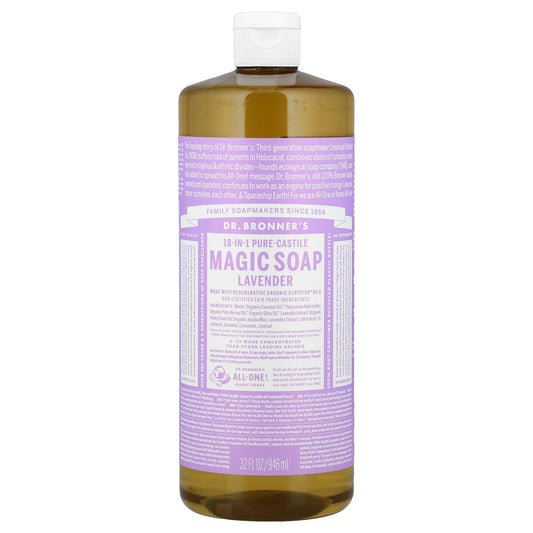 Lavender Pure-Castile Magic Soap by Dr. Bronner's, 18-in-1, 32 fl oz - Image 1