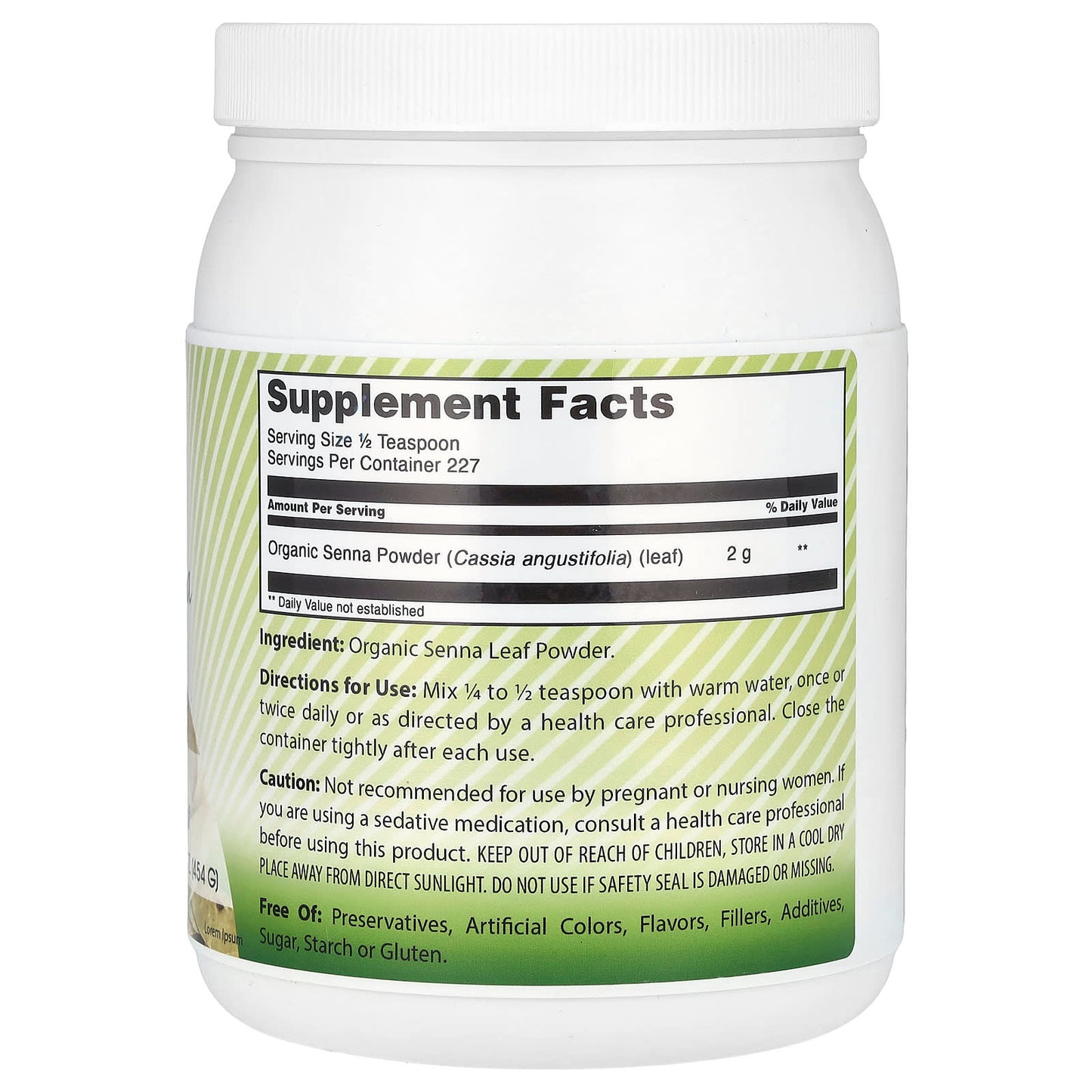 USDA Organic Senna Leaf Powder by Amazing India, 16 oz (454 g) - Image 2