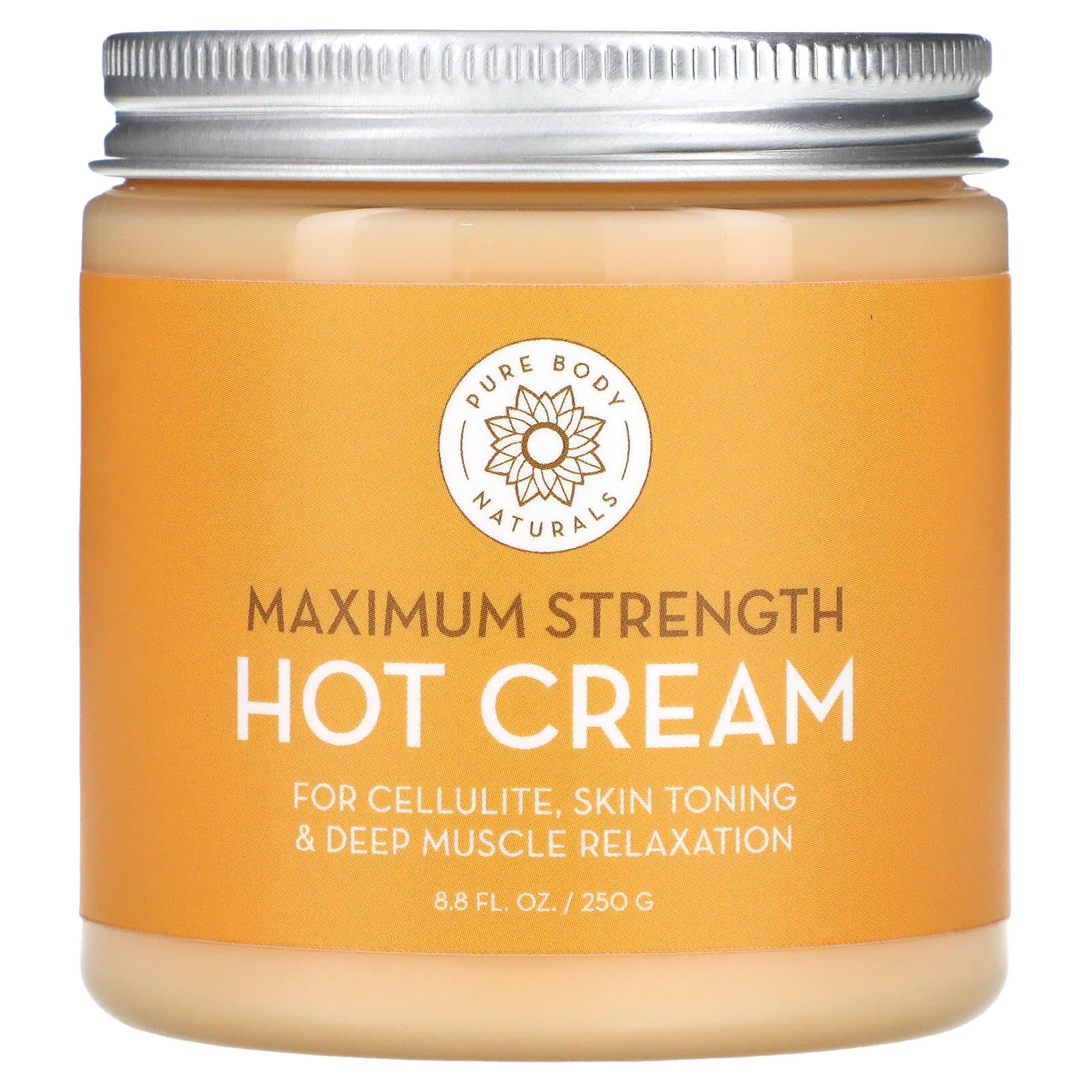 Pure Body Naturals, Maximum Strength Hot Cream, 8.8 fl oz (250 g) - Image 1