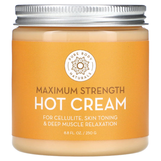 Pure Body Naturals, Maximum Strength Hot Cream, 8.8 fl oz (250 g) - Image 1