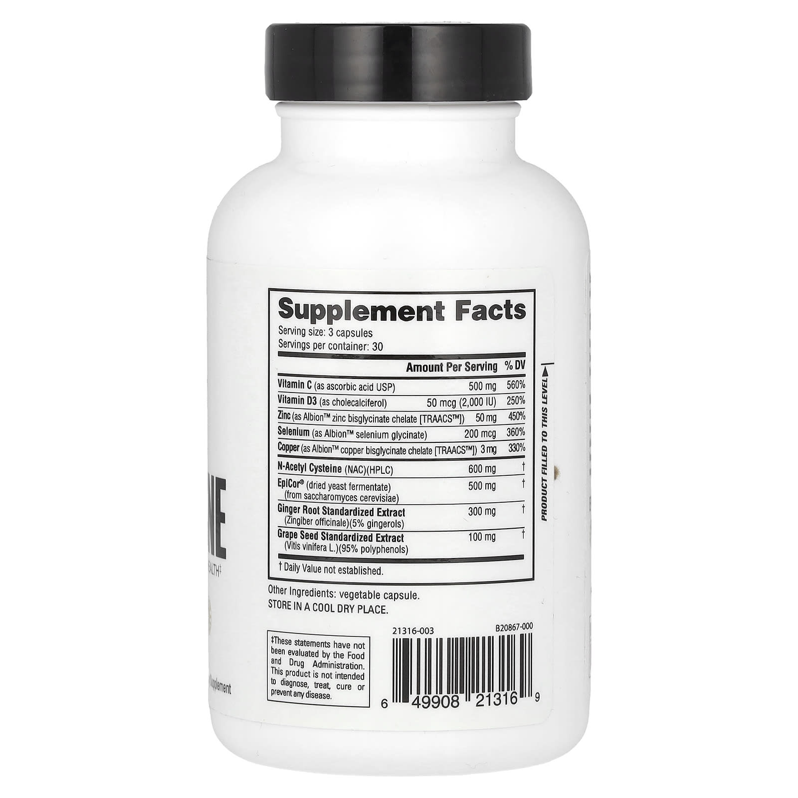 NutraBio, Immune, 90 Veggie Caps - Image 2