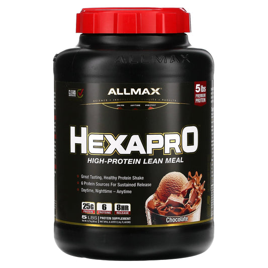 ALLMAX Hexapro High-Protein Meal Replacement, 5 lbs, Chocolate - Image 1