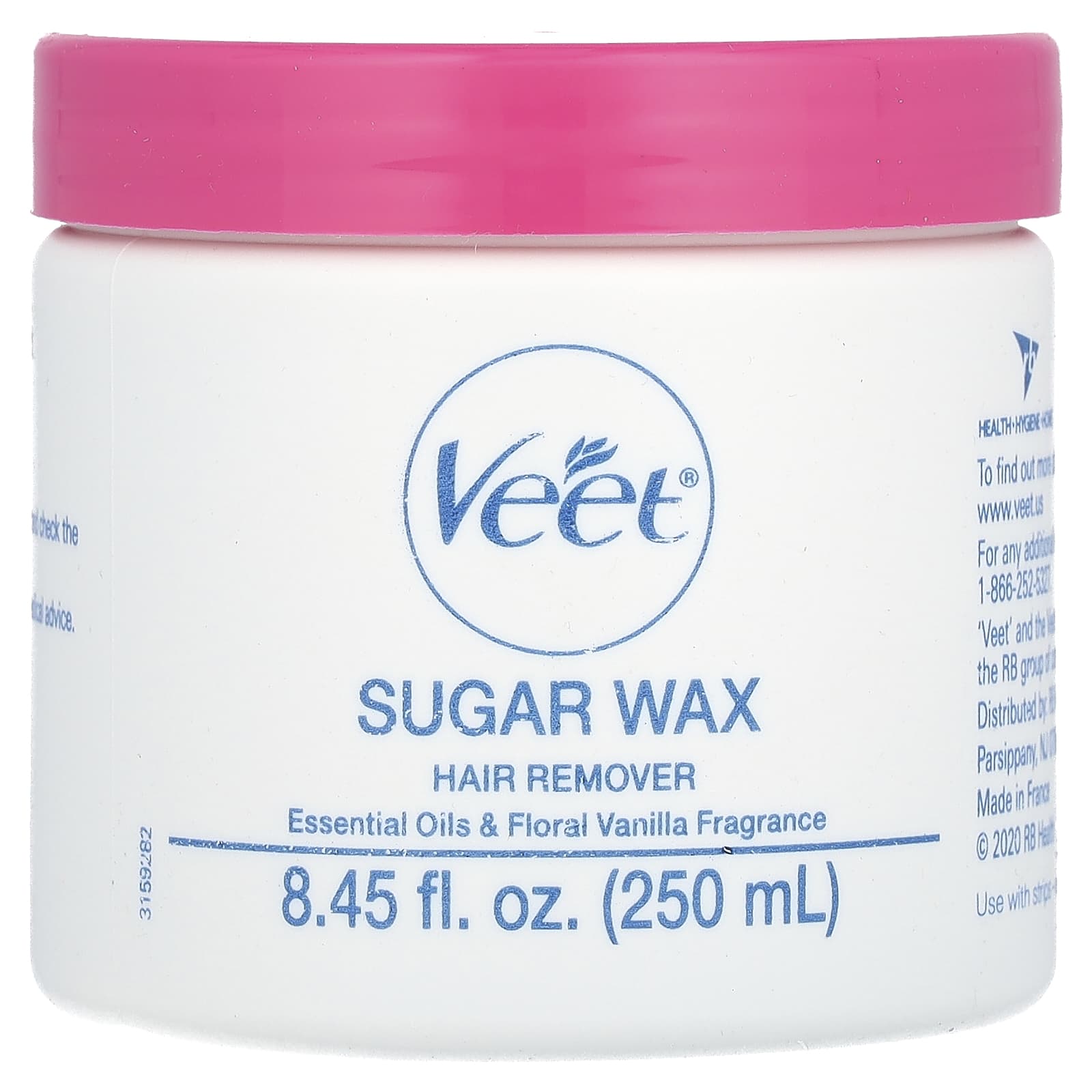 Veet, Sugar Wax Hair Remover, Essential Oils & Floral Vanilla, 14 Pieces - Image 1